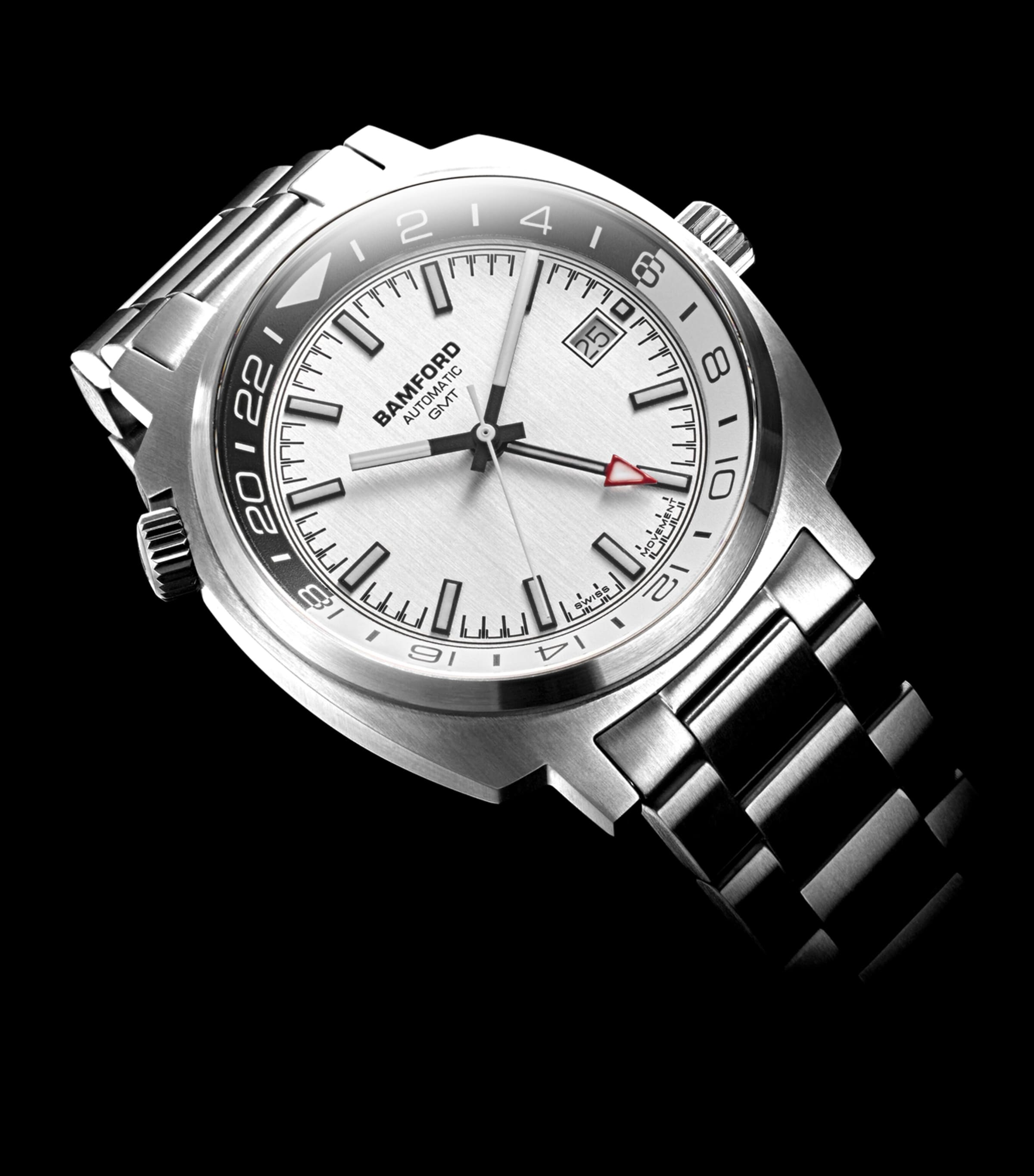 Bamford London Stainless Steel GMT Watch 40mm Grey Image 5