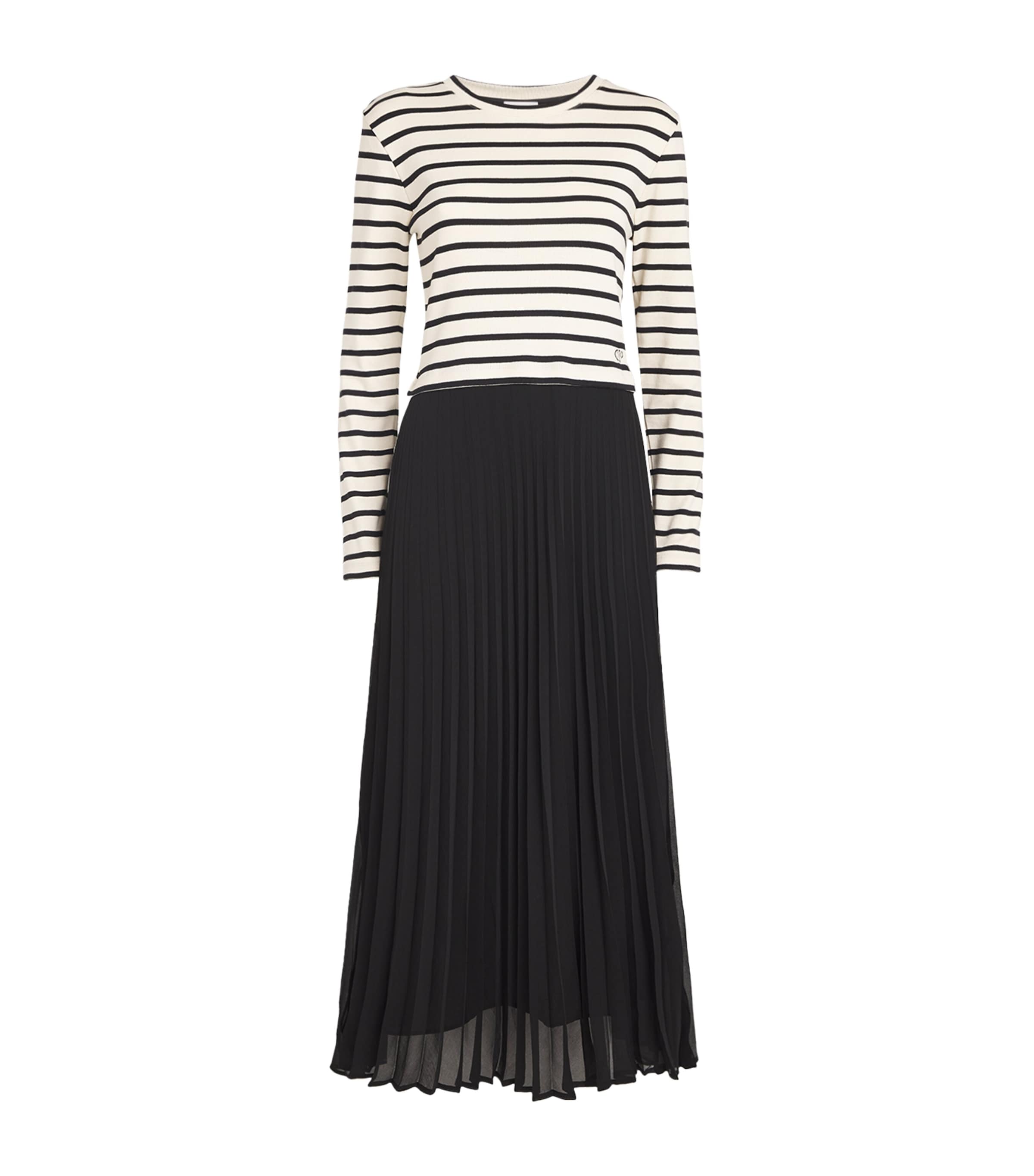 Shop Claudie Pierlot Pleated-skirt Maxi Dress