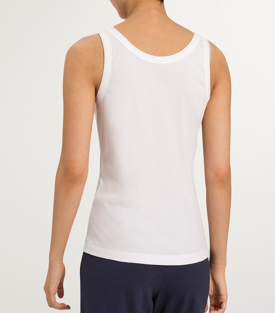 Cotton-Stretch Tank Top WHITE Image 4