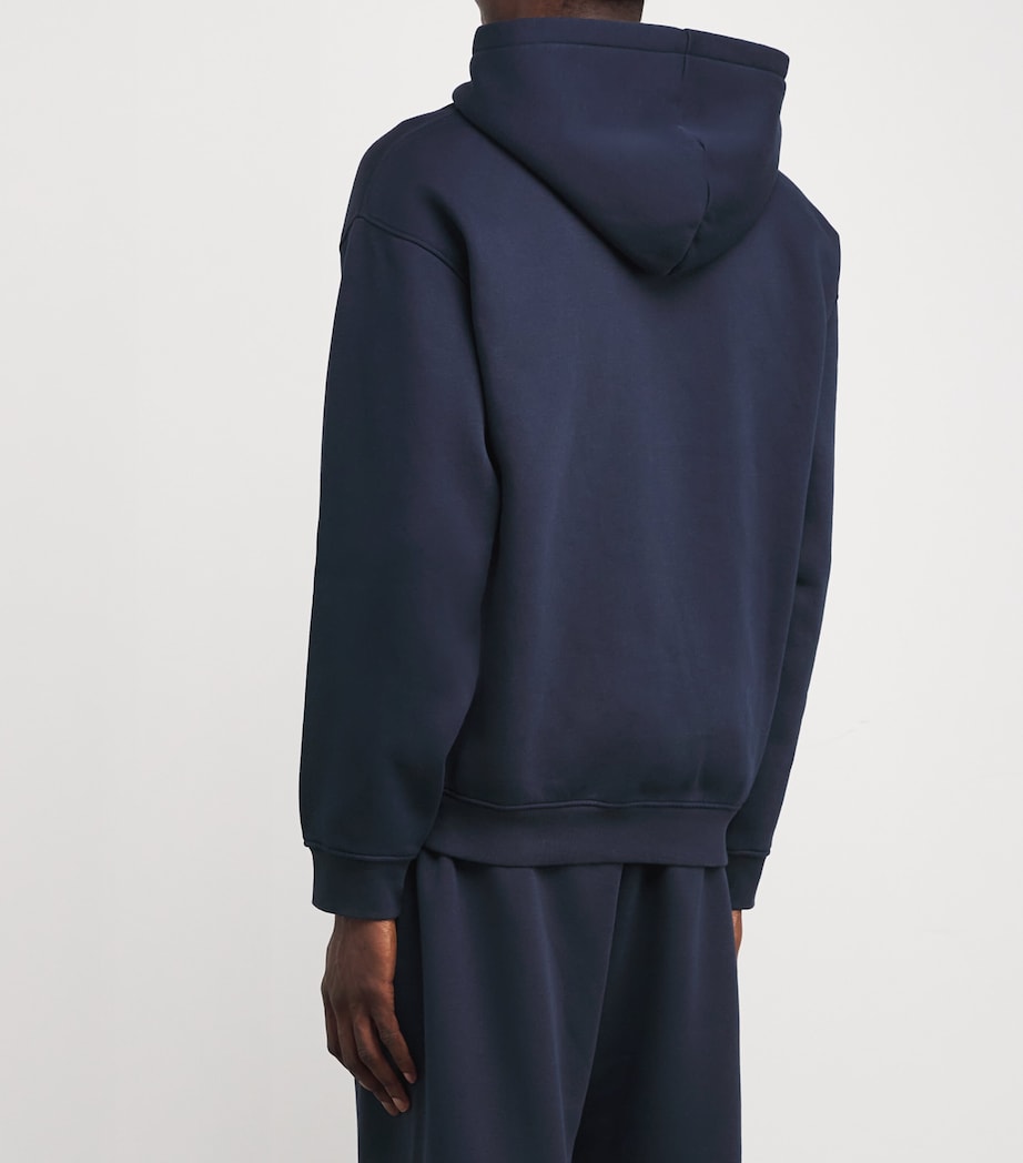 Fleece Lounge Relaxed Hoodie NAVY Image 4