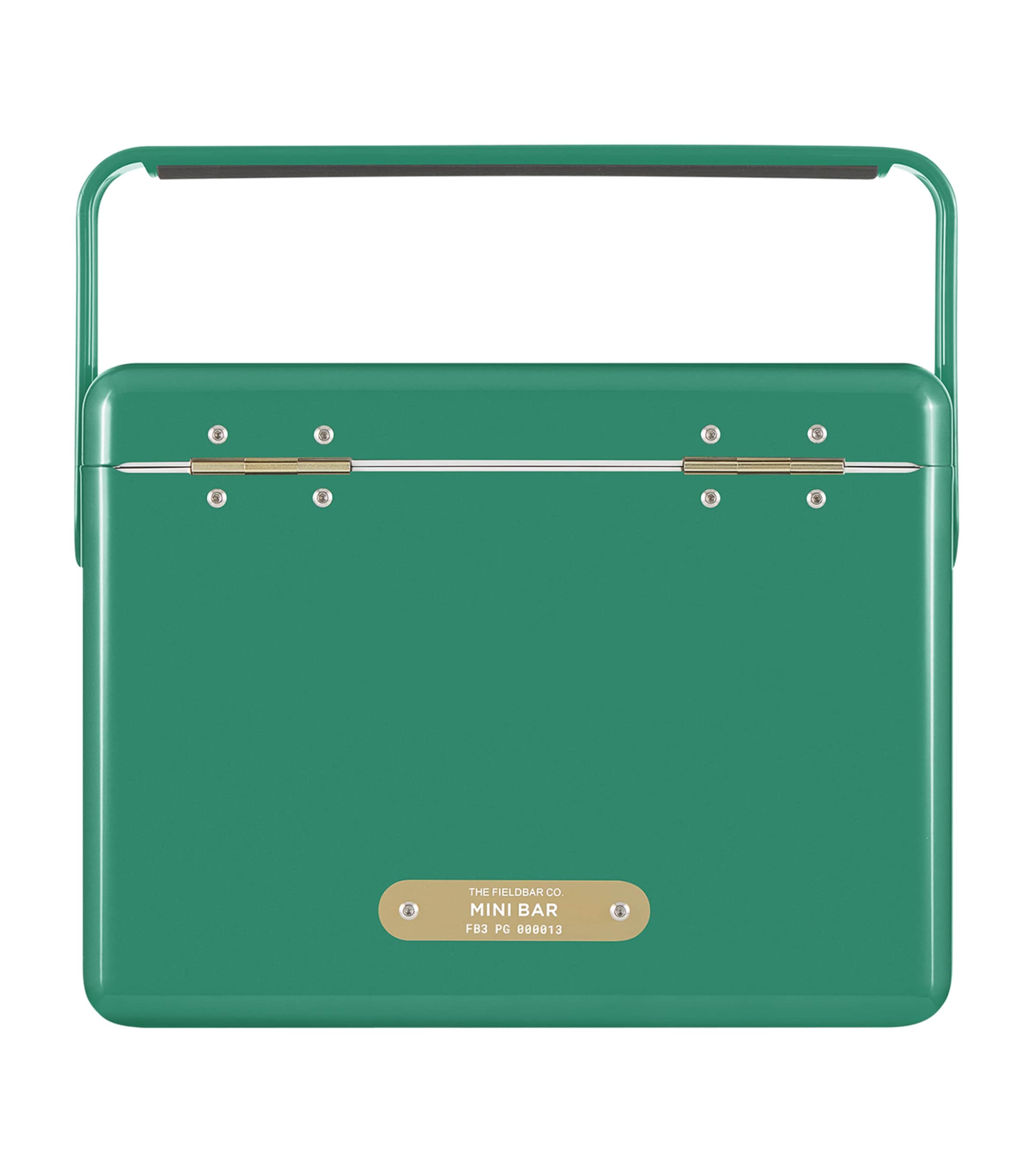 Mini Bar Cooler Box with Leather Sling (4L) GREEN Image 2