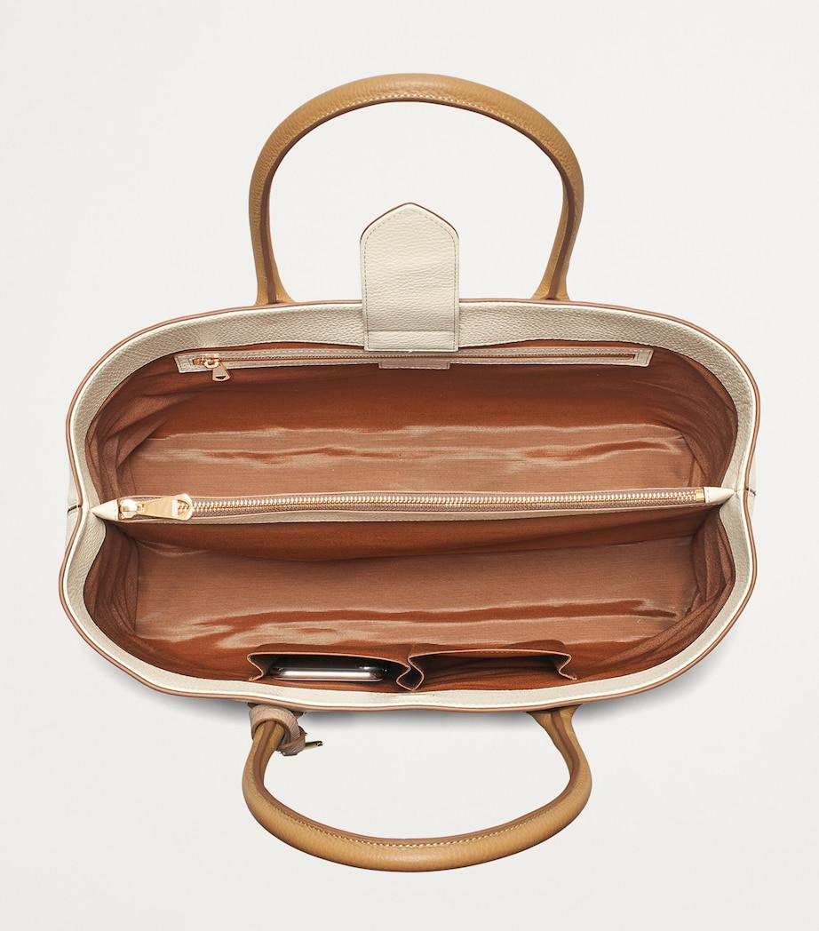 Leather London Tote Bag TAUPE Image 4