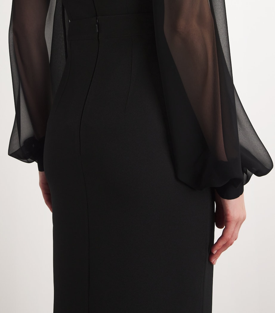 Crepe Sidha Maxi Skirt BLACK Image 6