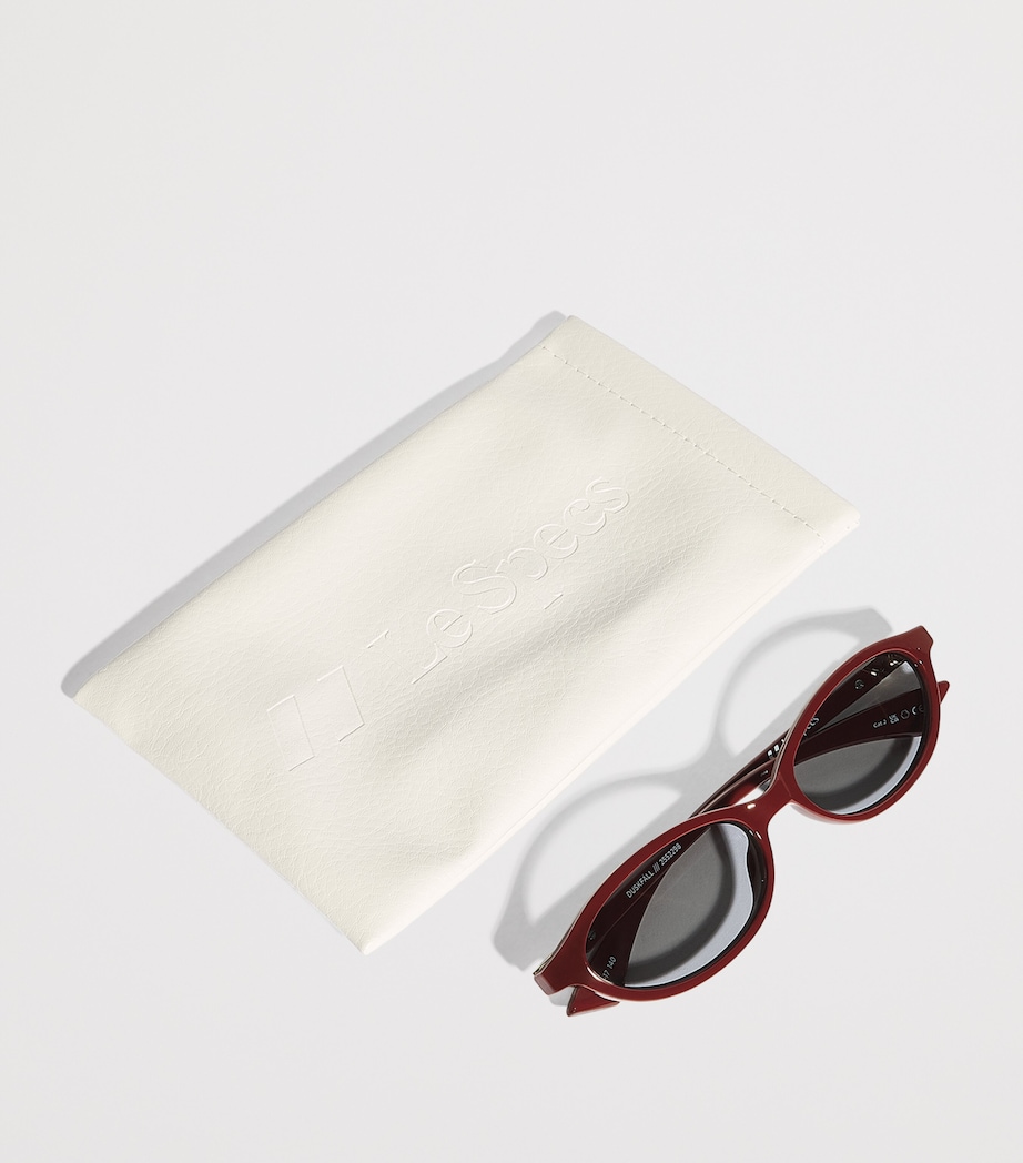 Le Specs Duskfall Cat Eye Sunglasses Red Image 4