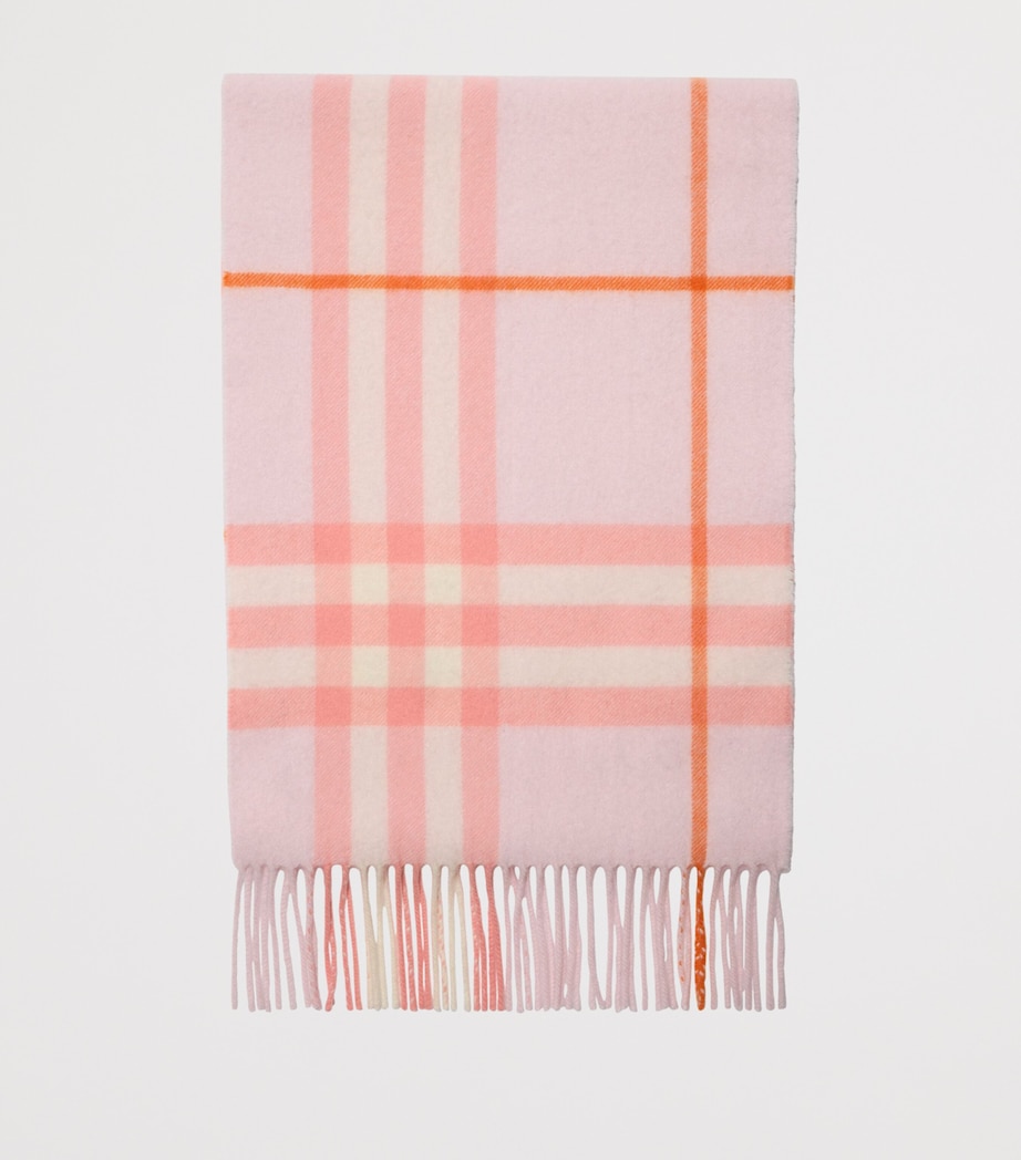 Cashmere Check Scarf SUGAR PINK Image 2