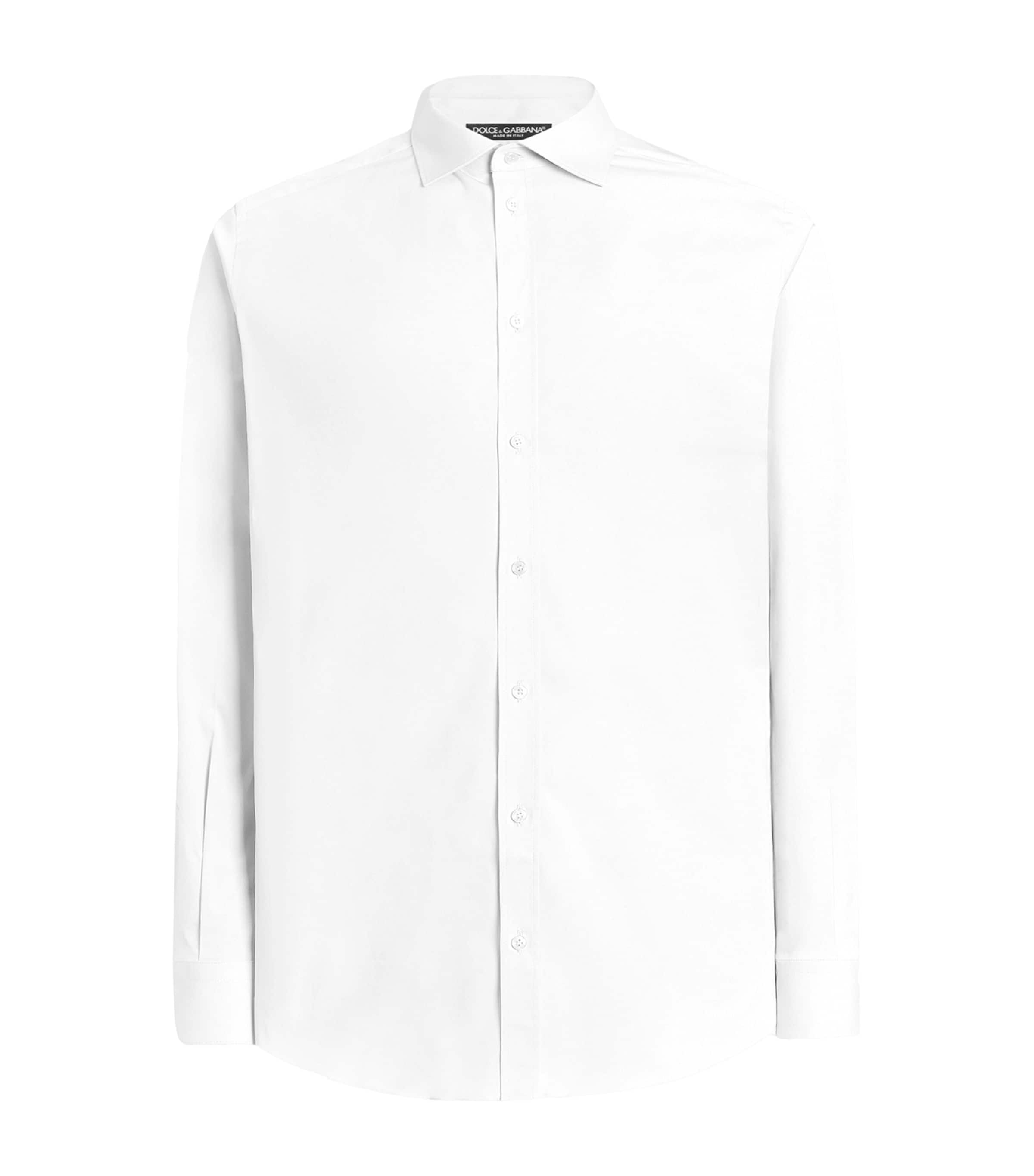 Dolce&Gabbana Mens Cotton-Blend Shirt Optical White Image 1