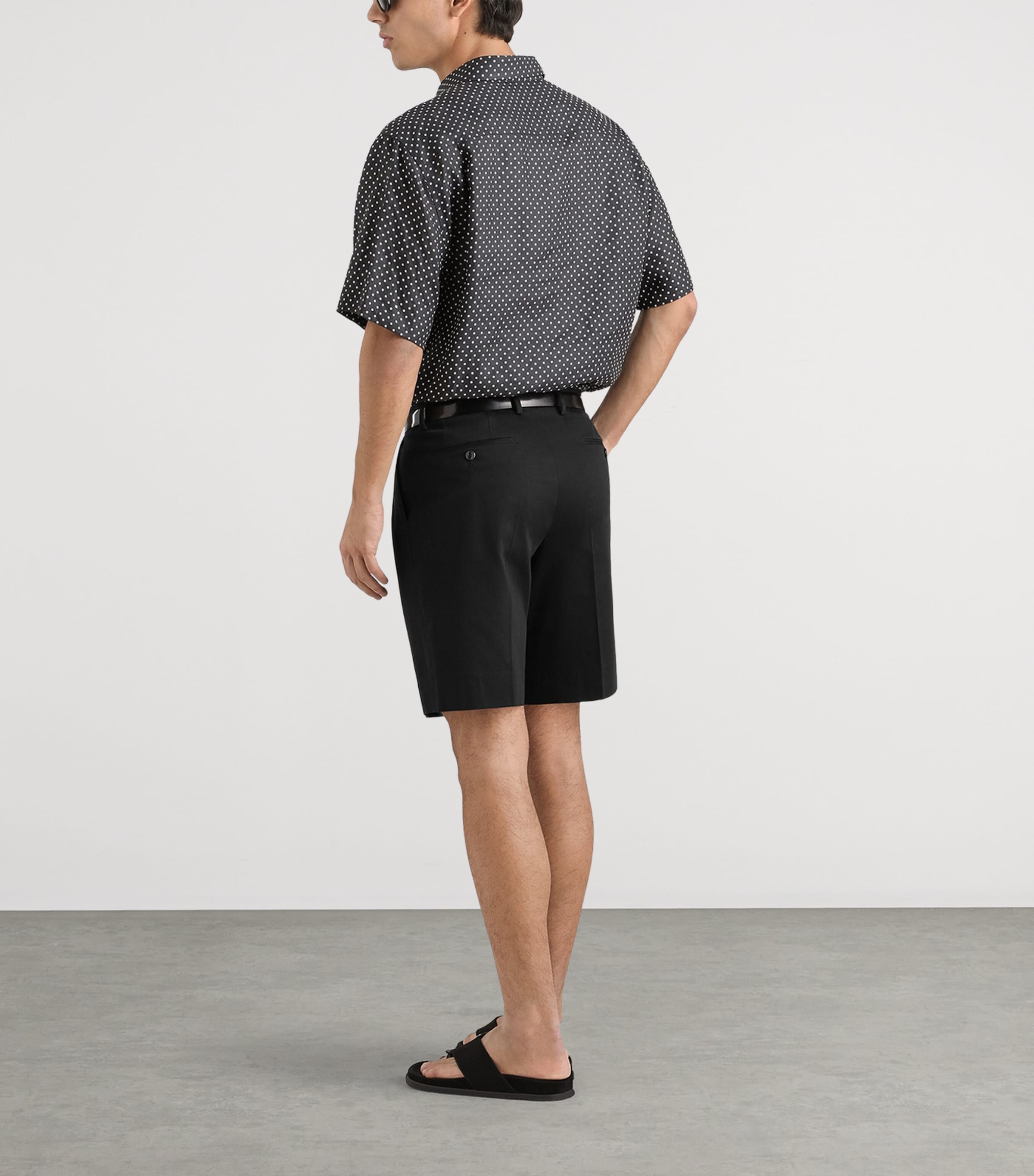 Dolce&Gabbana Mens Linen Polka Dot Asymmetric Shirt Pois Piccolo F Image 3
