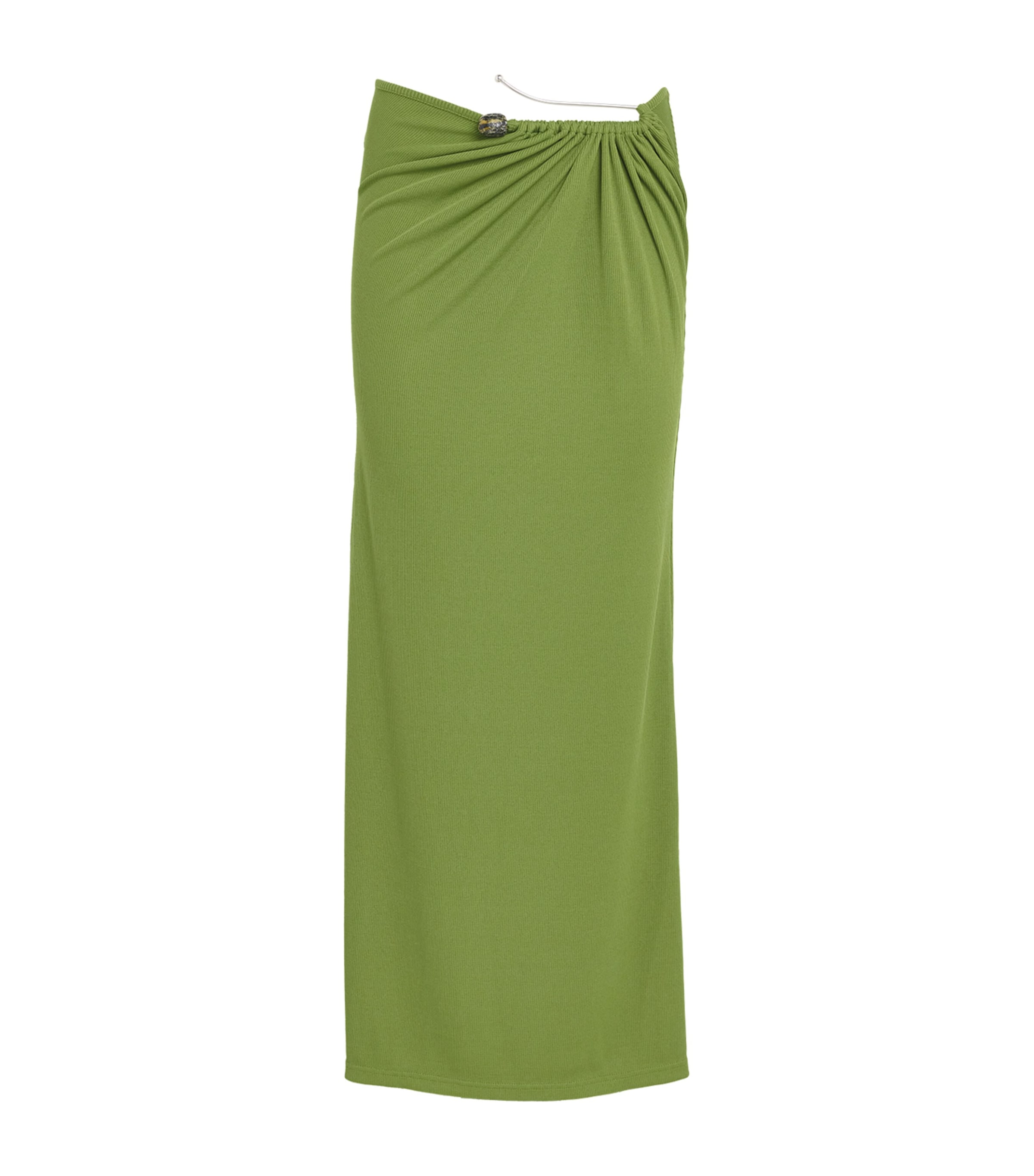 Christopher Esber Pin-gathered Maxi Skirt In Green