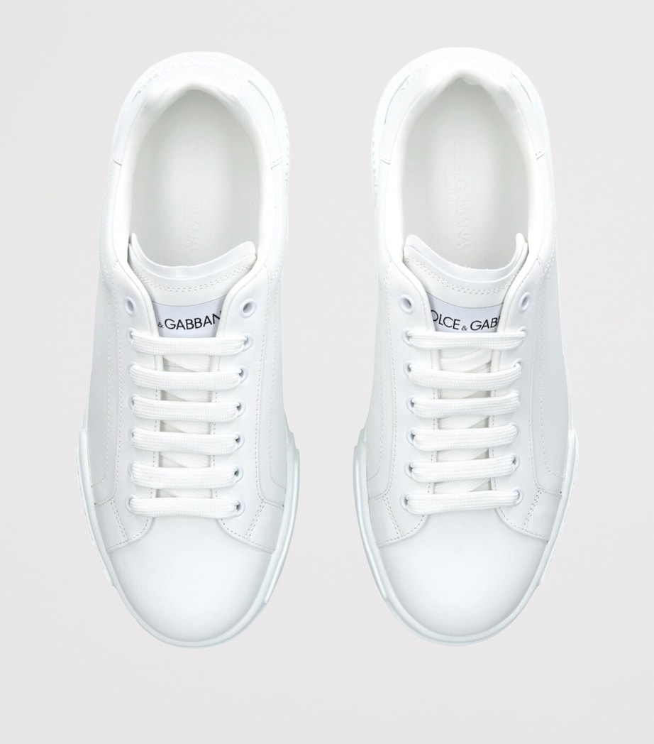 Leather Portofino Sneakers WHITE Image 4