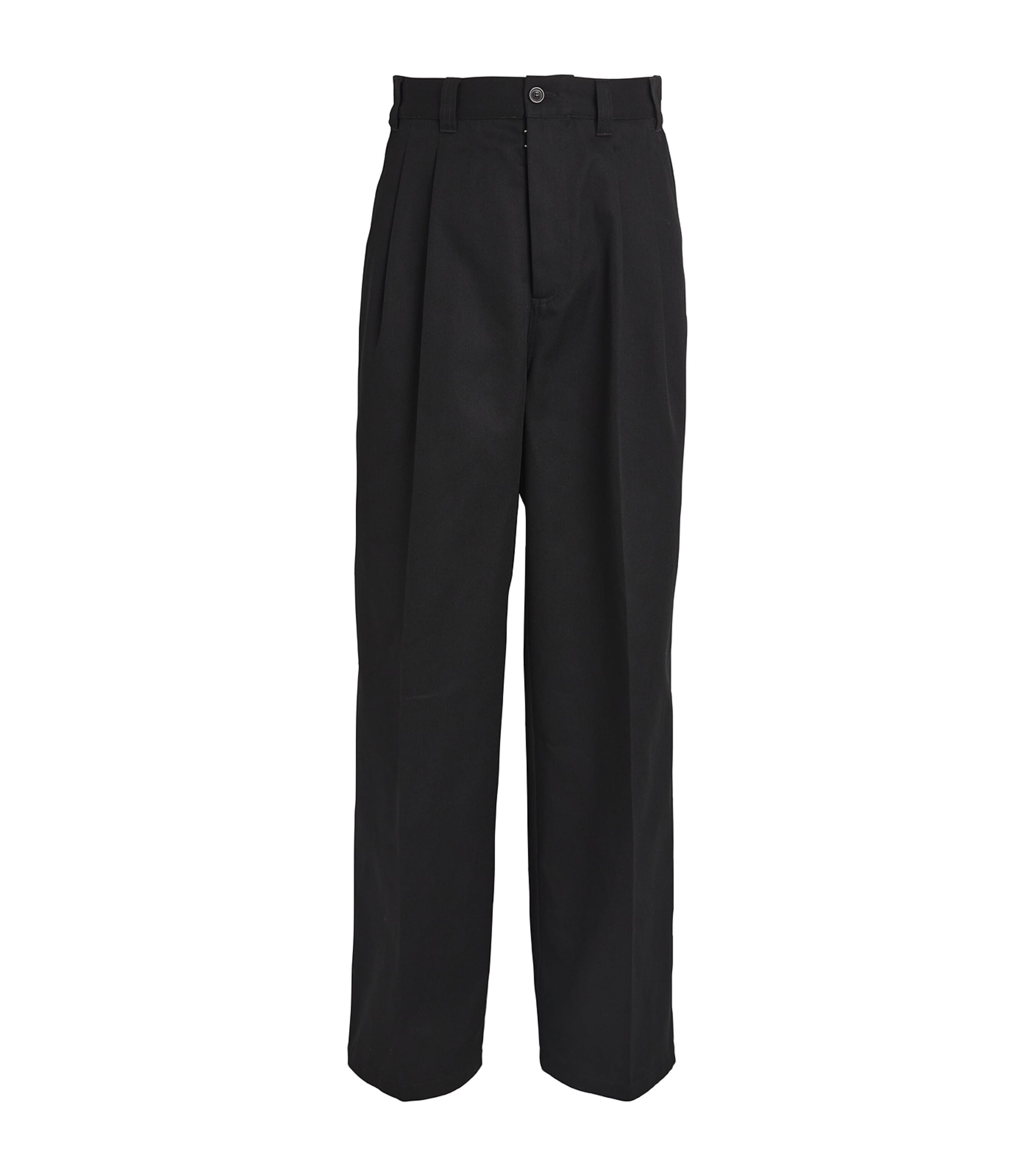 Maison Margiela Pleated Trousers In Black