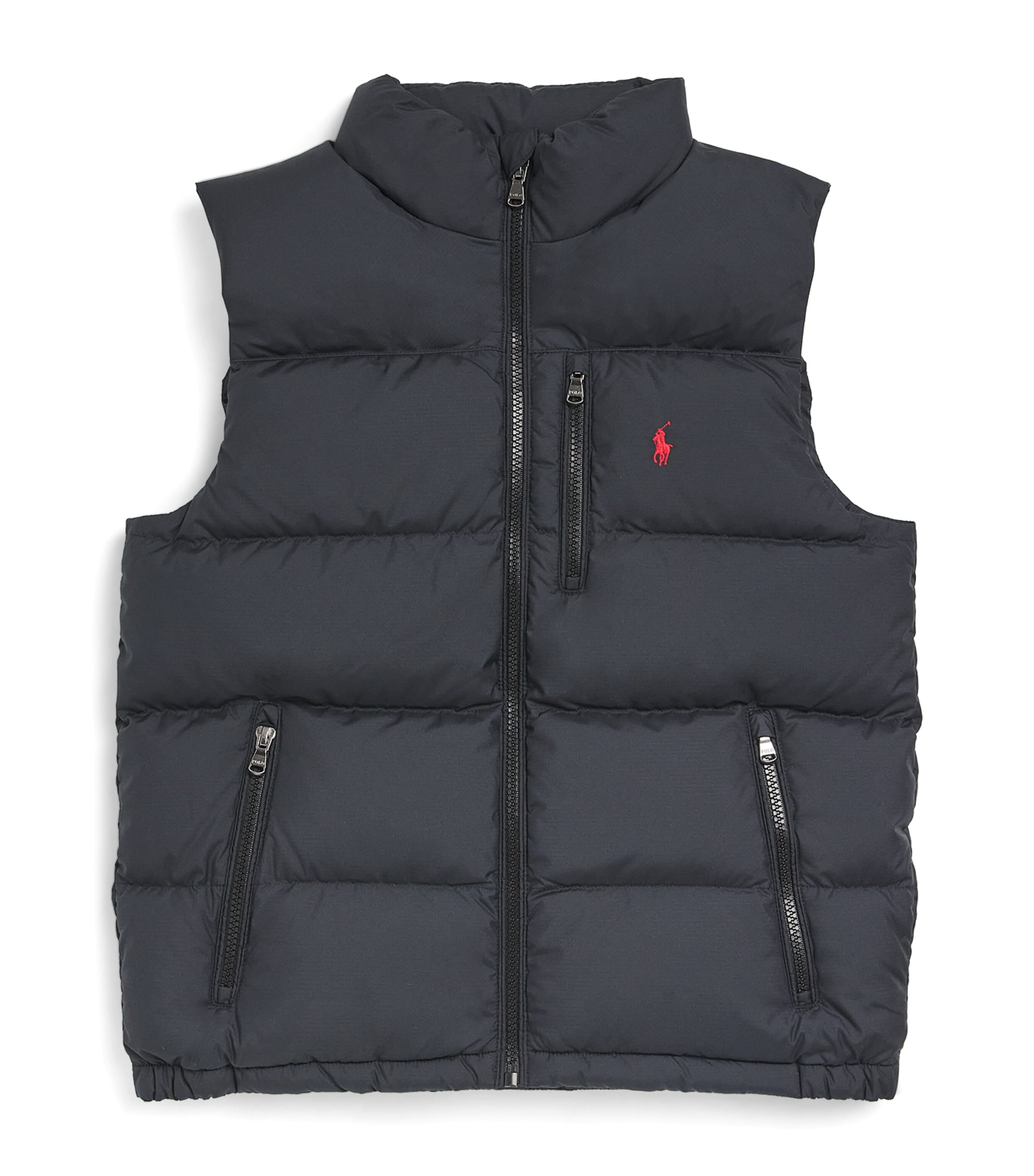 Ralph Lauren Down Puffer Gilet In Black