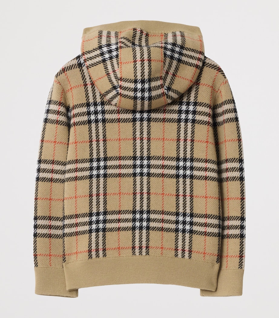 Wool Check Hoodie (3-12 Years) SAND IP CHECK Image 2