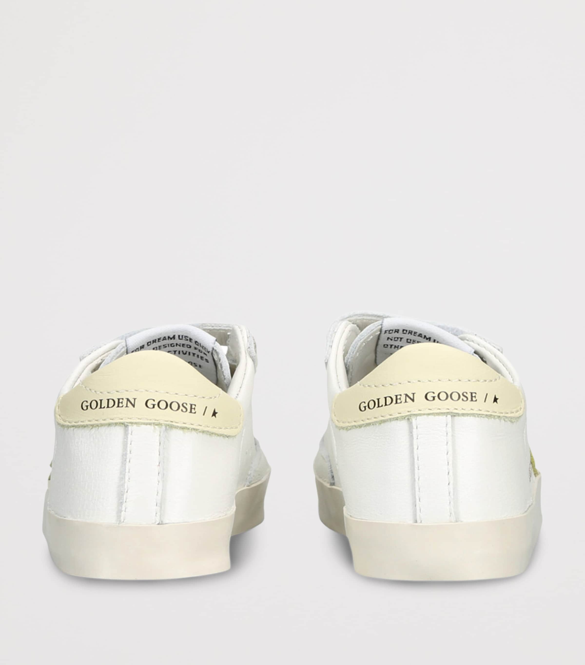 Leather Baby School Sneakers YELLOW Image 2