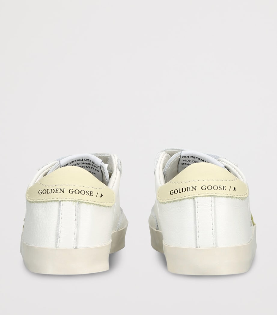 Leather Baby School Sneakers YELLOW Image 2