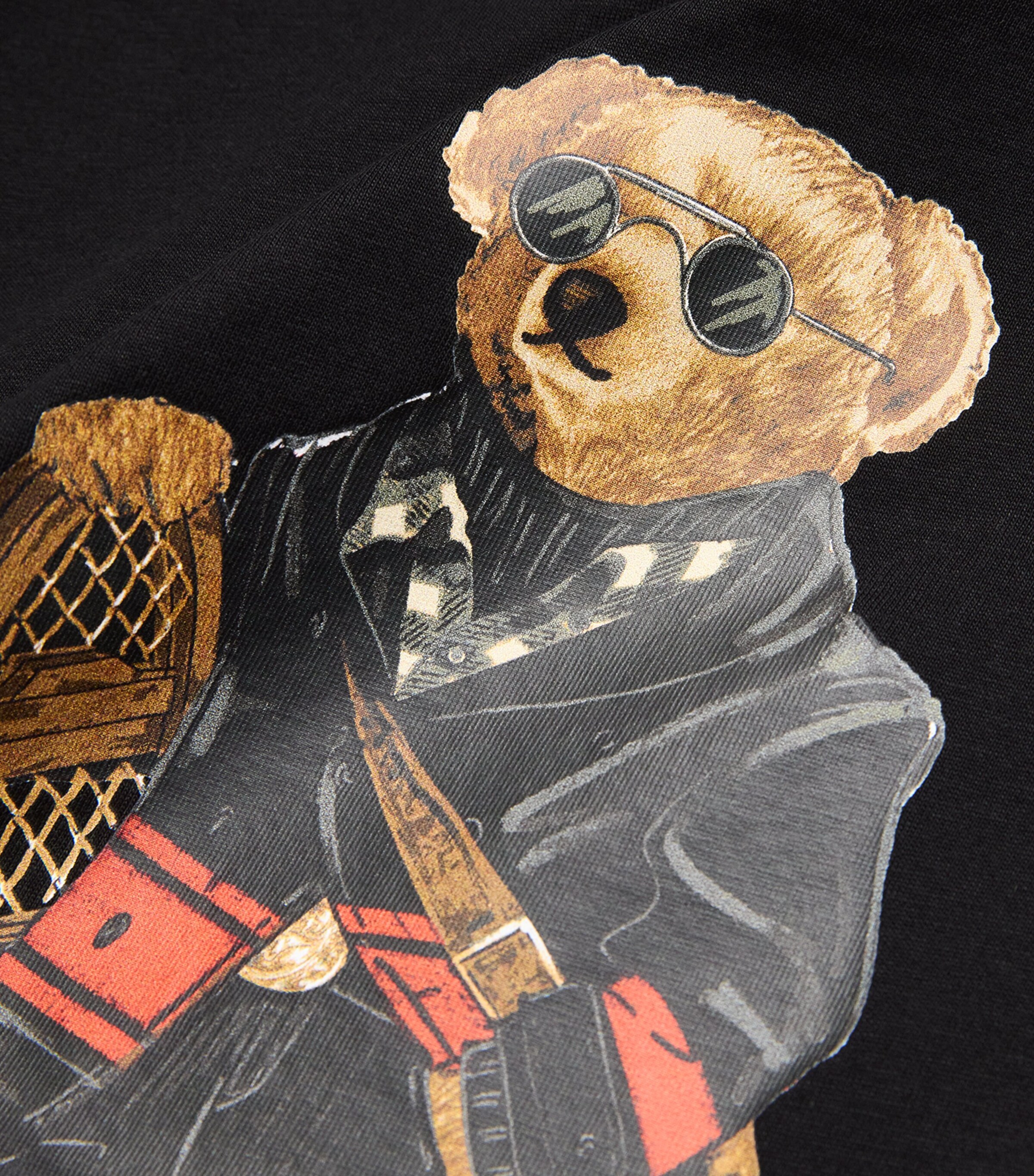 Cotton Holiday Bear T-Shirt BLACK Image 5