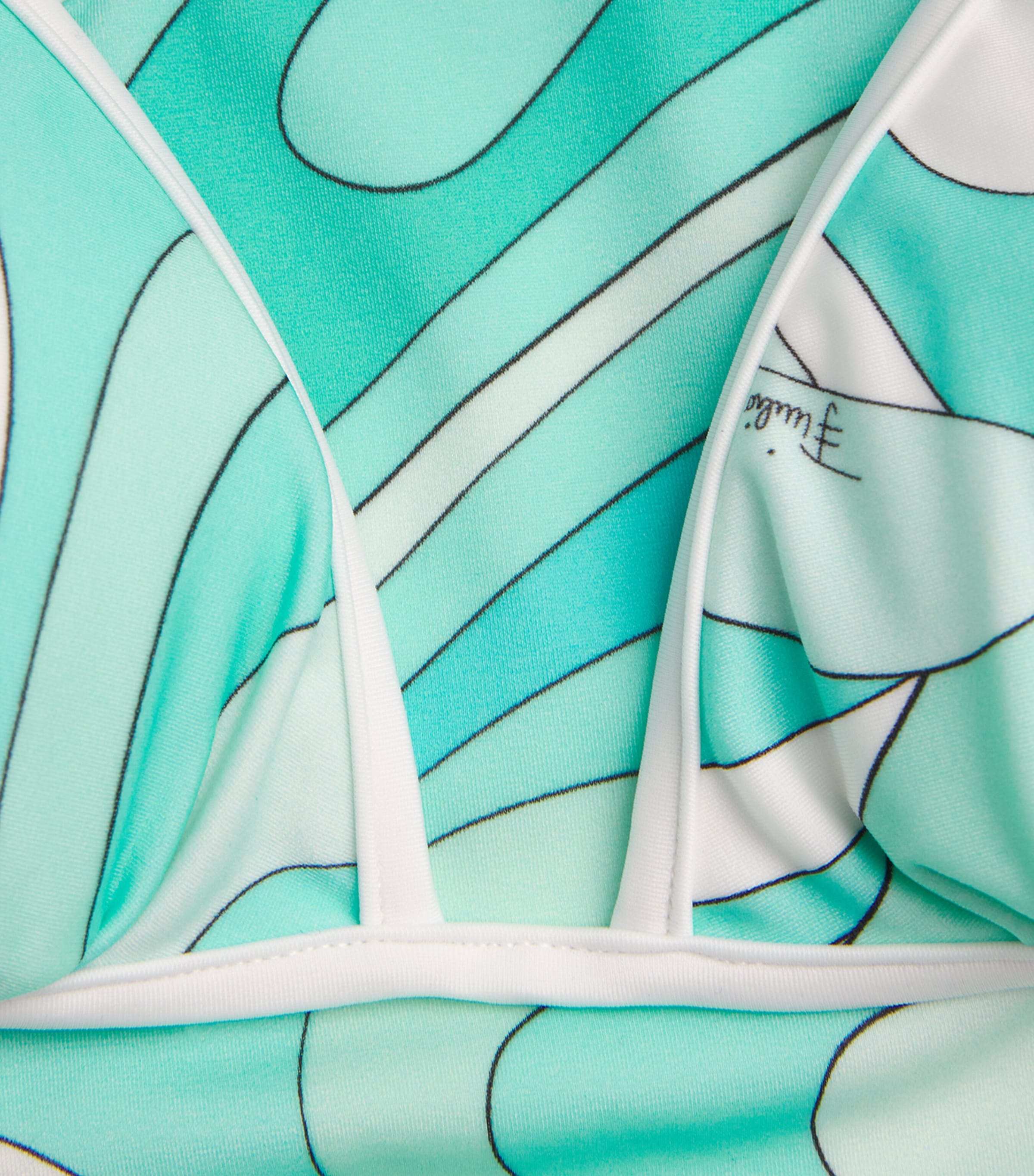 Marmo Print Bikini Top 067/TURQUOISE Image 4