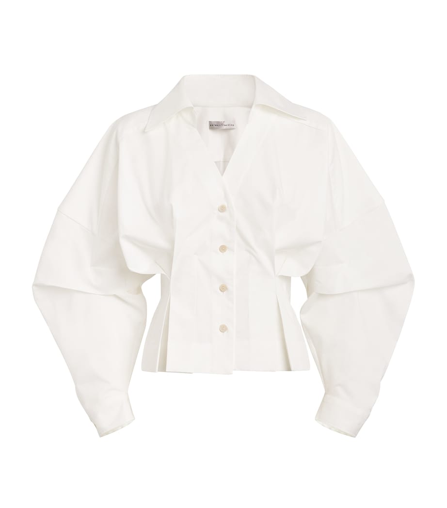 Palmer//Harding Womens Honesty Opens Shirt White Cotton Twill Image 1