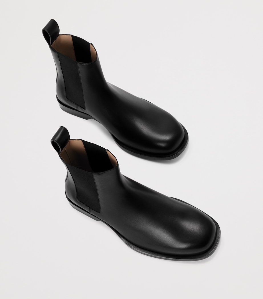 LOEWE Leather Bobine Chelsea Ankle Boots Black Image 3