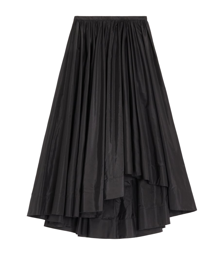 Valentino Womens Silk Pleated Midi Skirt Image 1