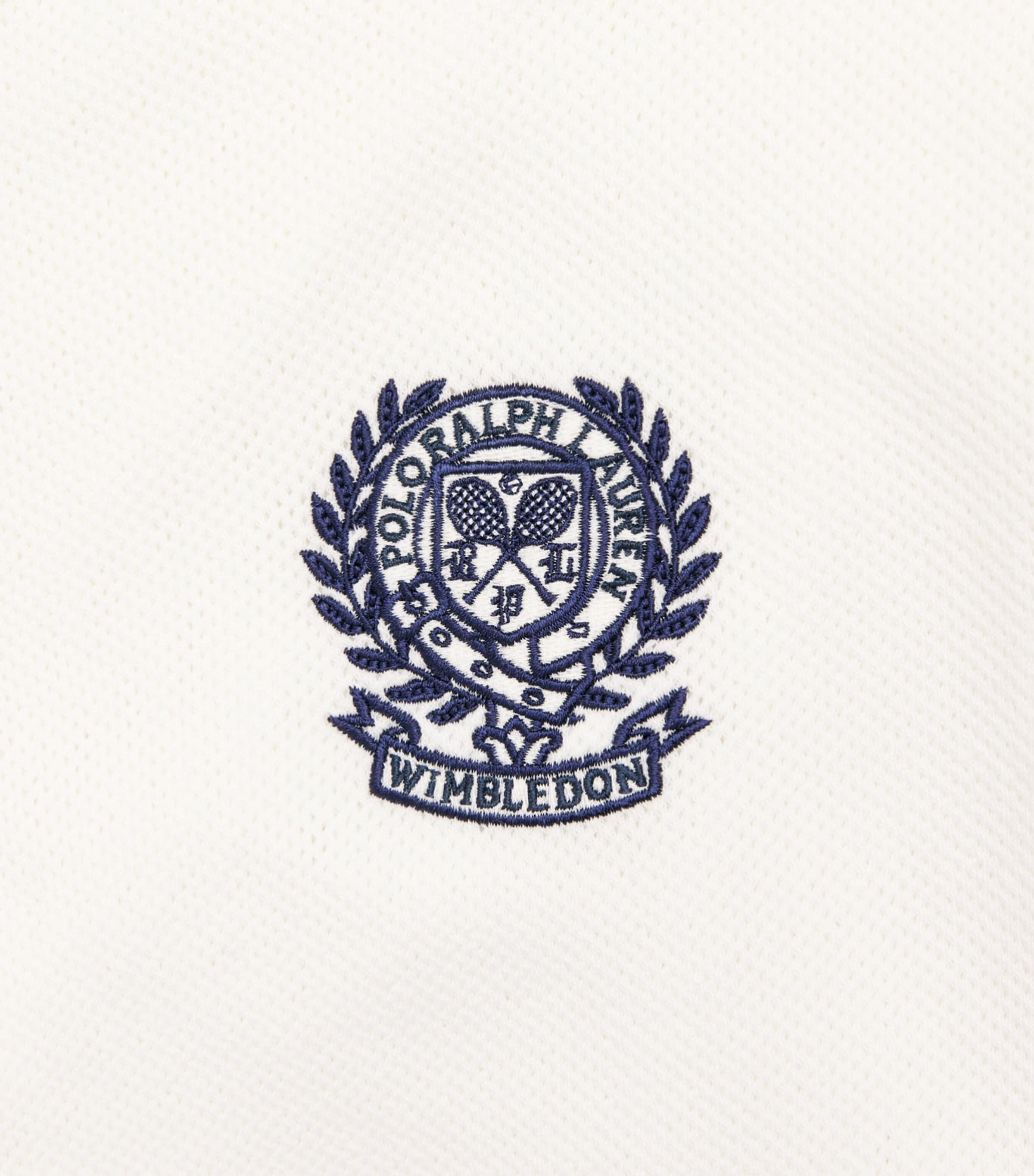 Polo Ralph Lauren Mens x Wimbledon Cotton Mesh Polo Shirt Deckwash White Image 6