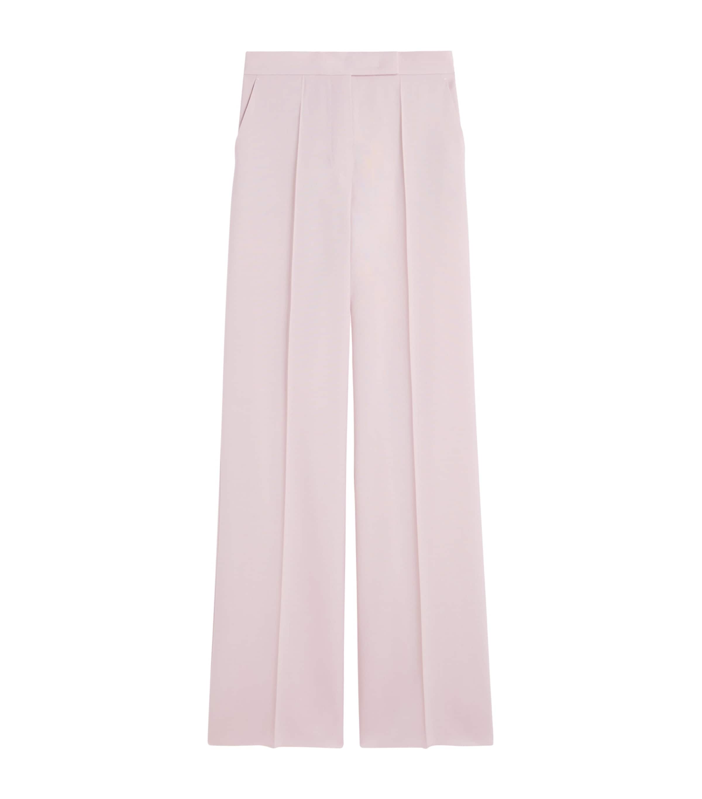 Wool-Silk Tailored Trousers BEIGE PINK Image 1