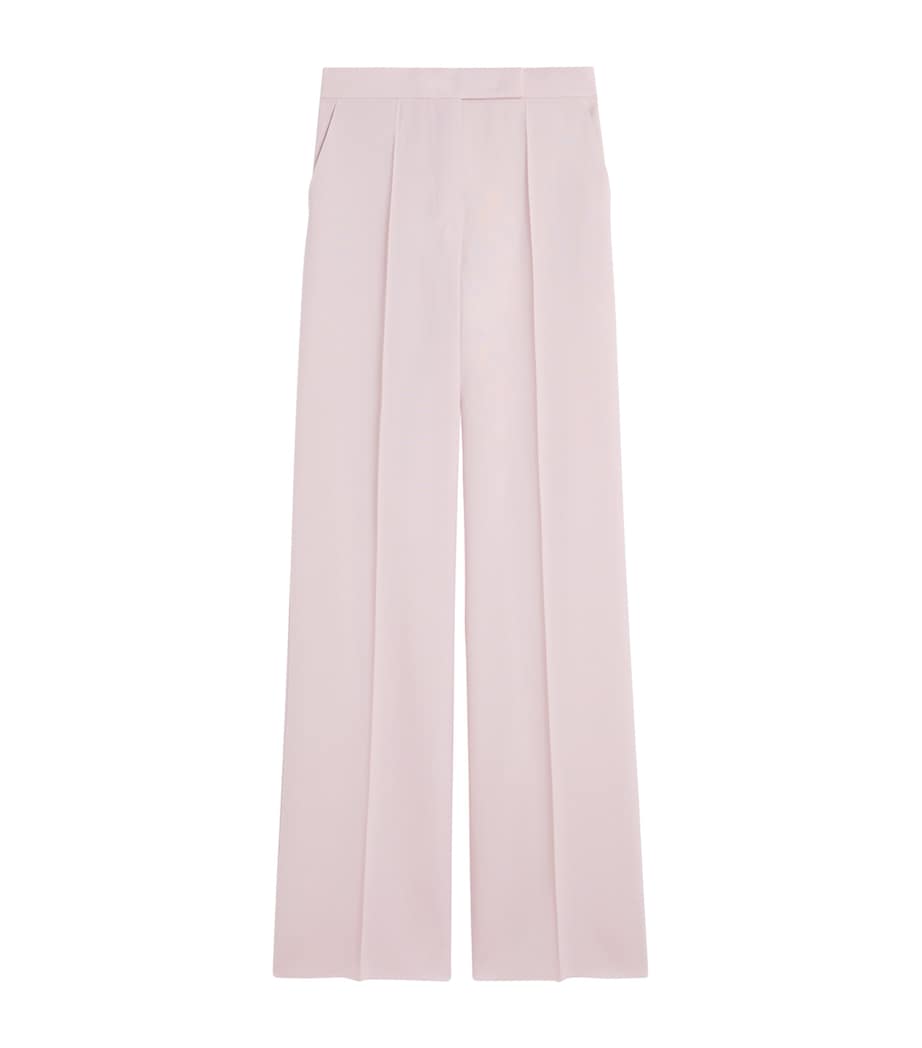 Wool-Silk Tailored Trousers BEIGE PINK Image 1