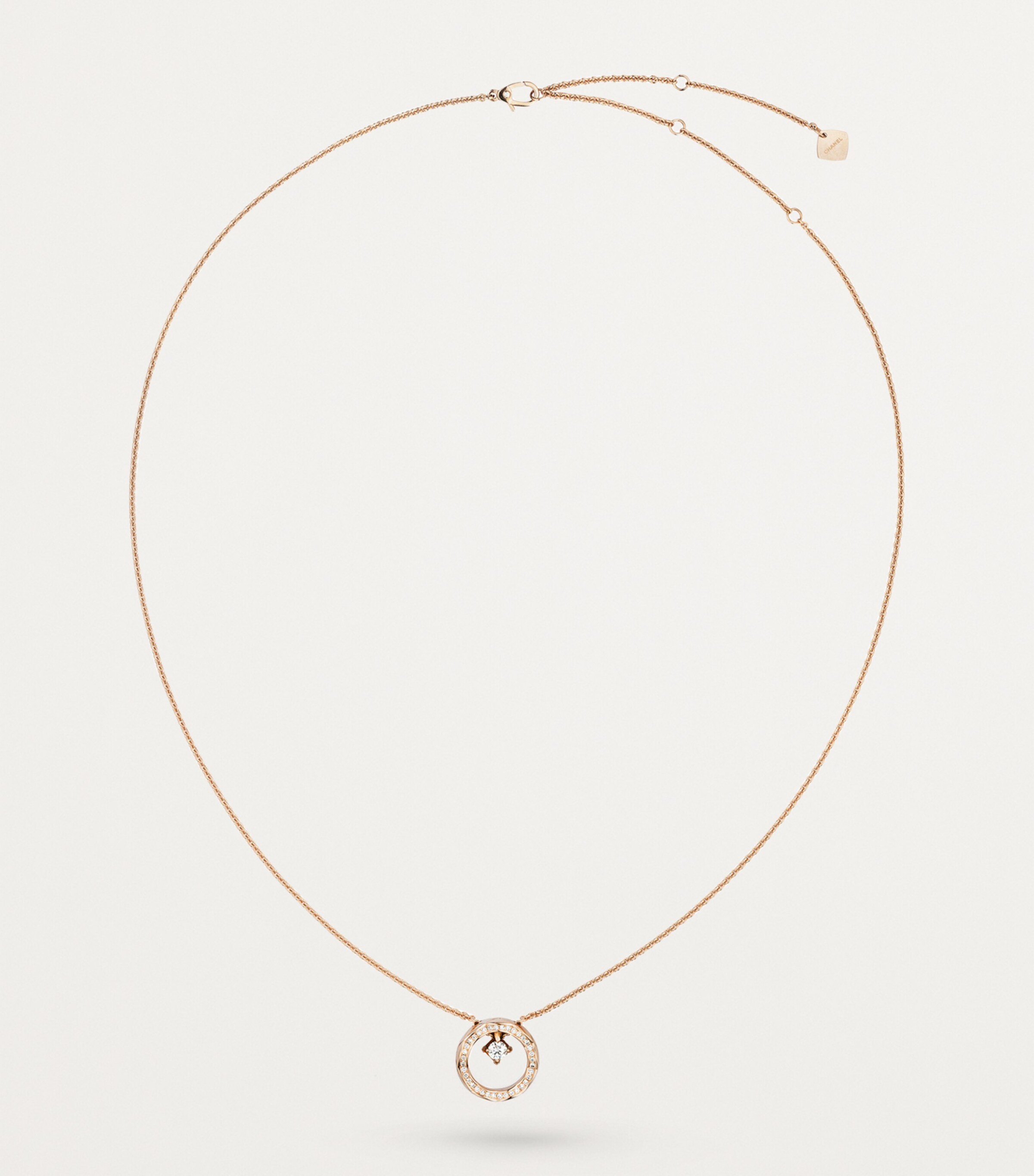 Beige Gold and Diamond Coco Crush Necklace BEIGE Image 4