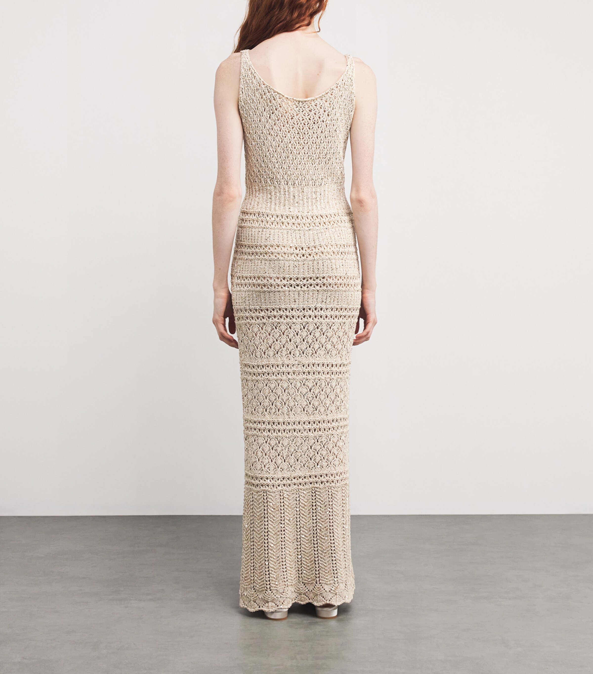 Cotton Sequinned Maxi Dress SABBIA Image 3