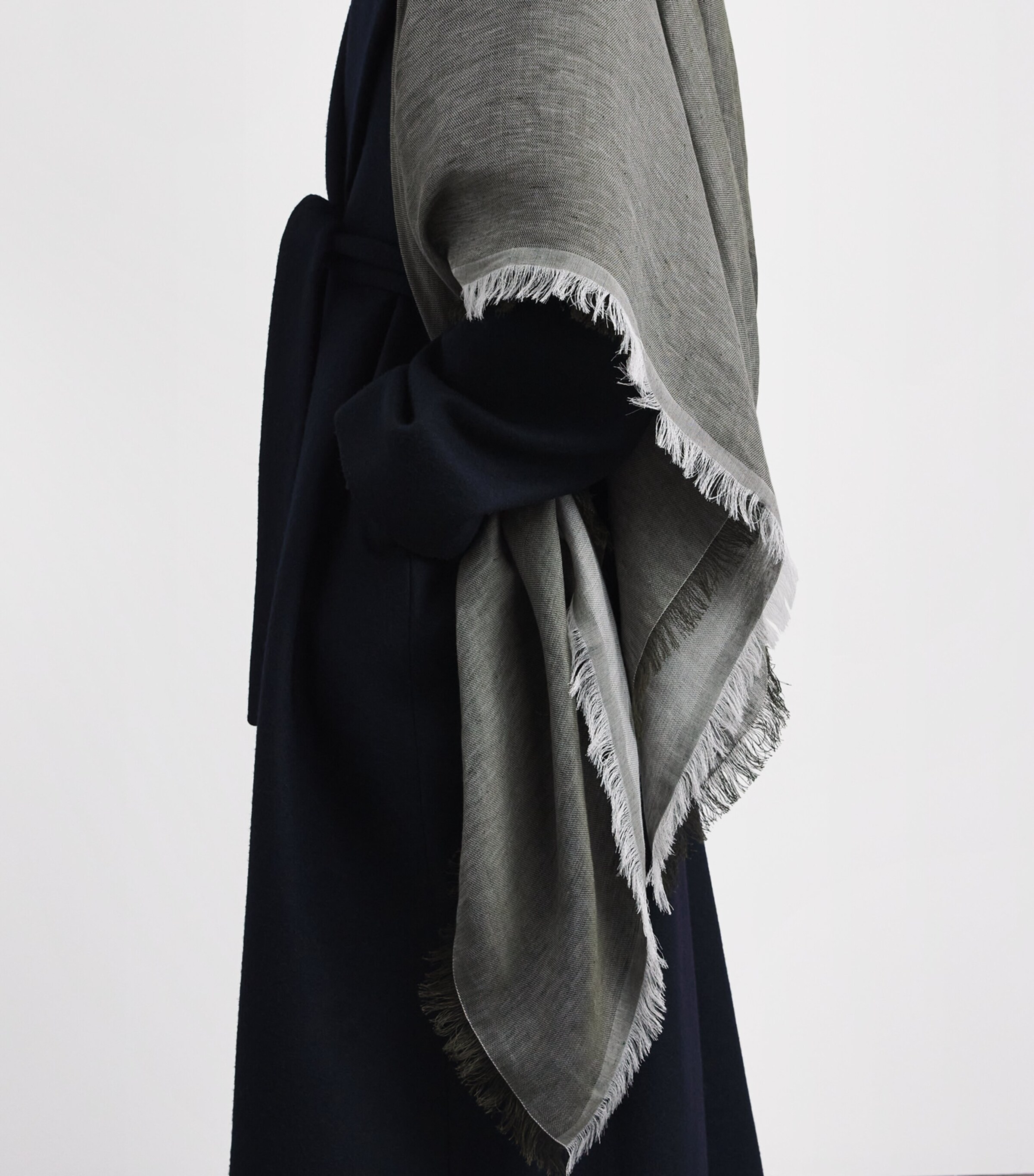 Joseph Linen-Blend Fern Scarf Palm Leaf Image 3