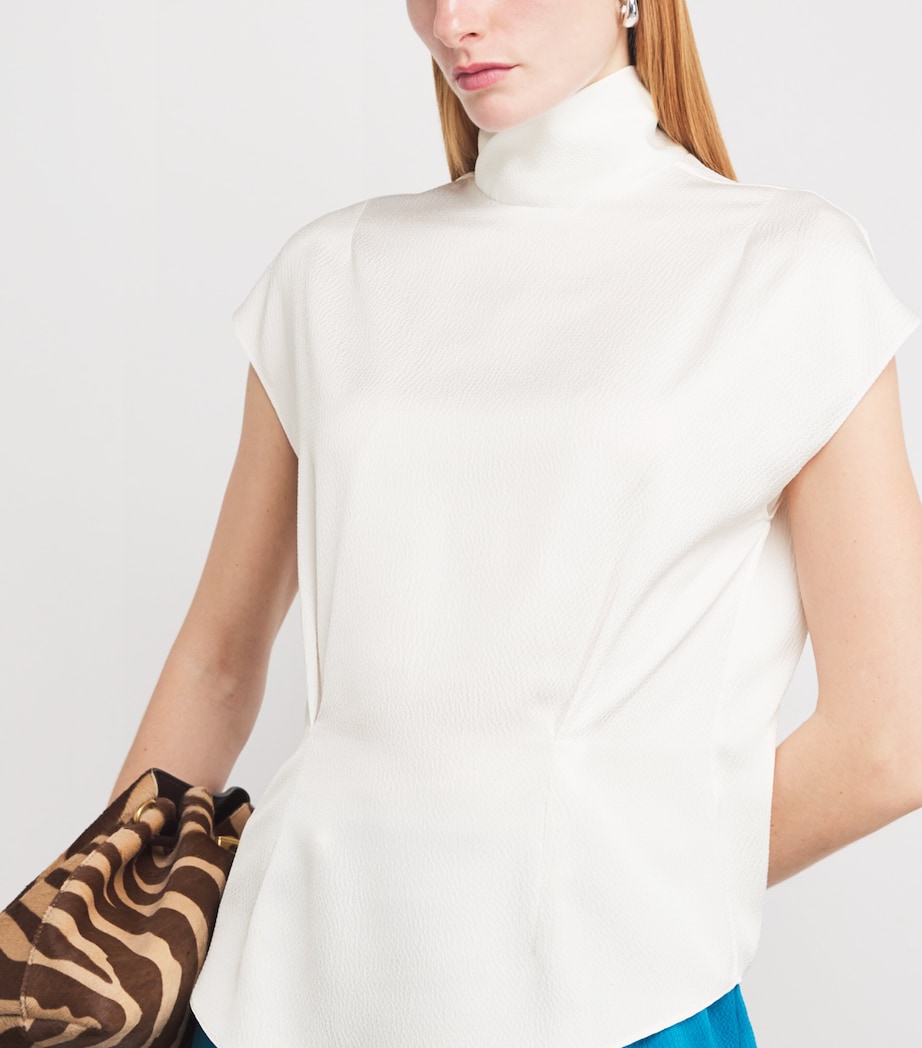 Sleeveless Tulip Blouse IVORY Image 6