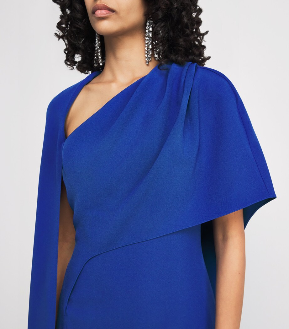 Crepe Contessa Cape Gown SKIATHOS BLUE Image 4