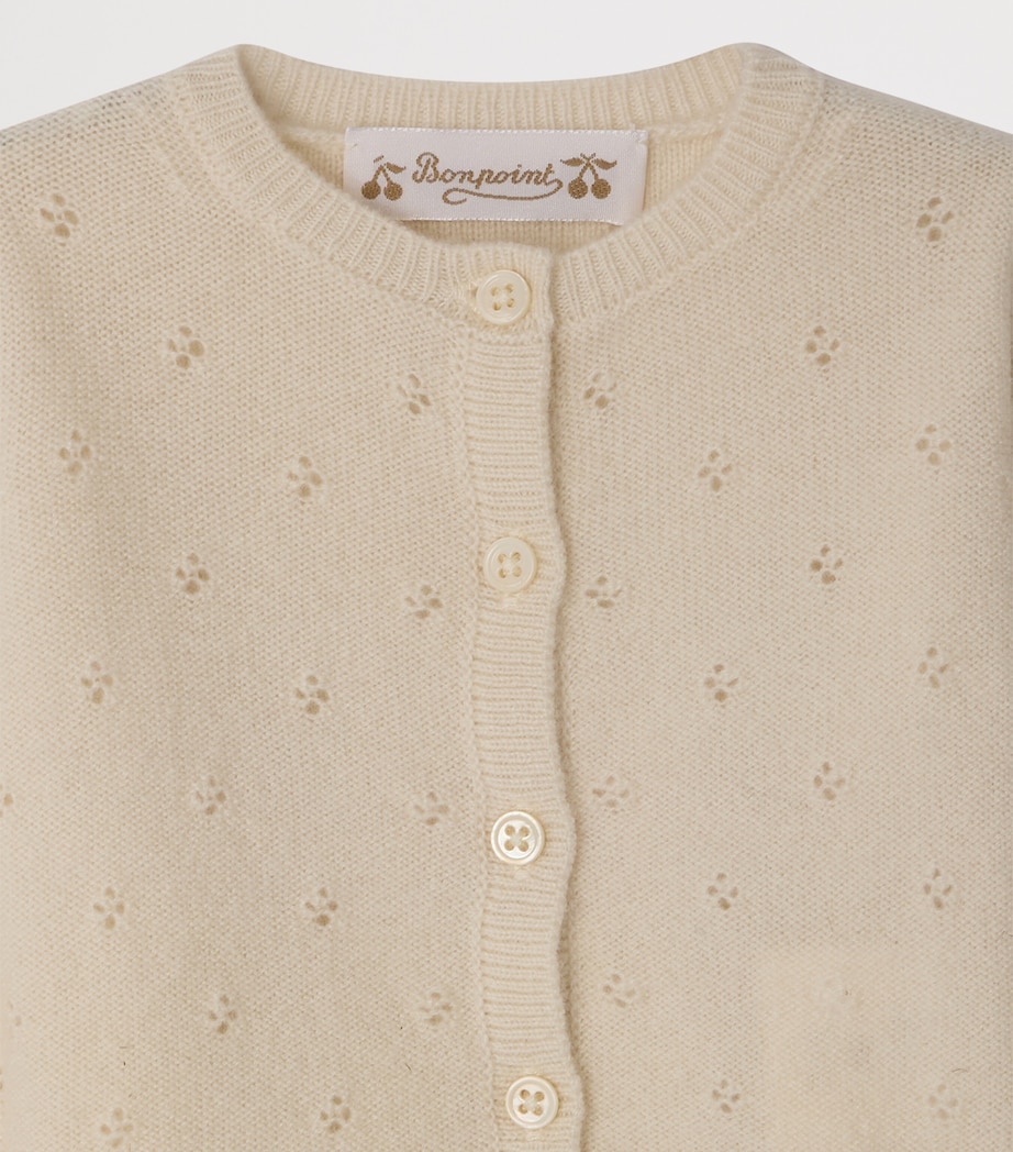 Bonpoint Cashmere Laelia Cardigan (1-18 Months) Ivoire Image 3