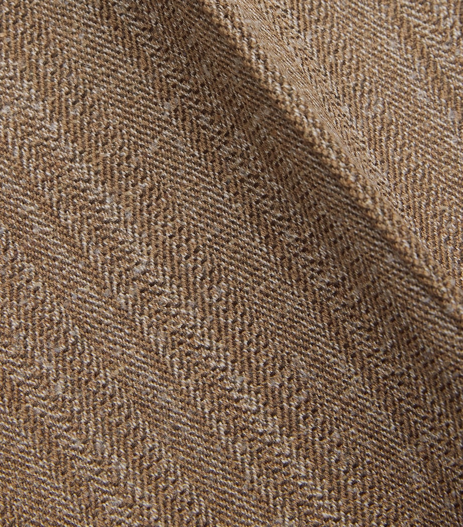 Wool-Blend Elasticated Wide-Leg Trousers 2803 - CAMEL/IVOIRE Image 5