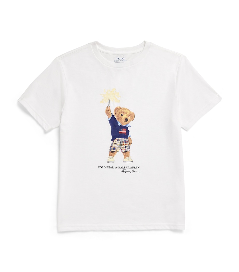 Cotton Polo Bear T-Shirt (6-14 Years) PF24 WHITE HYANNIS Image 1