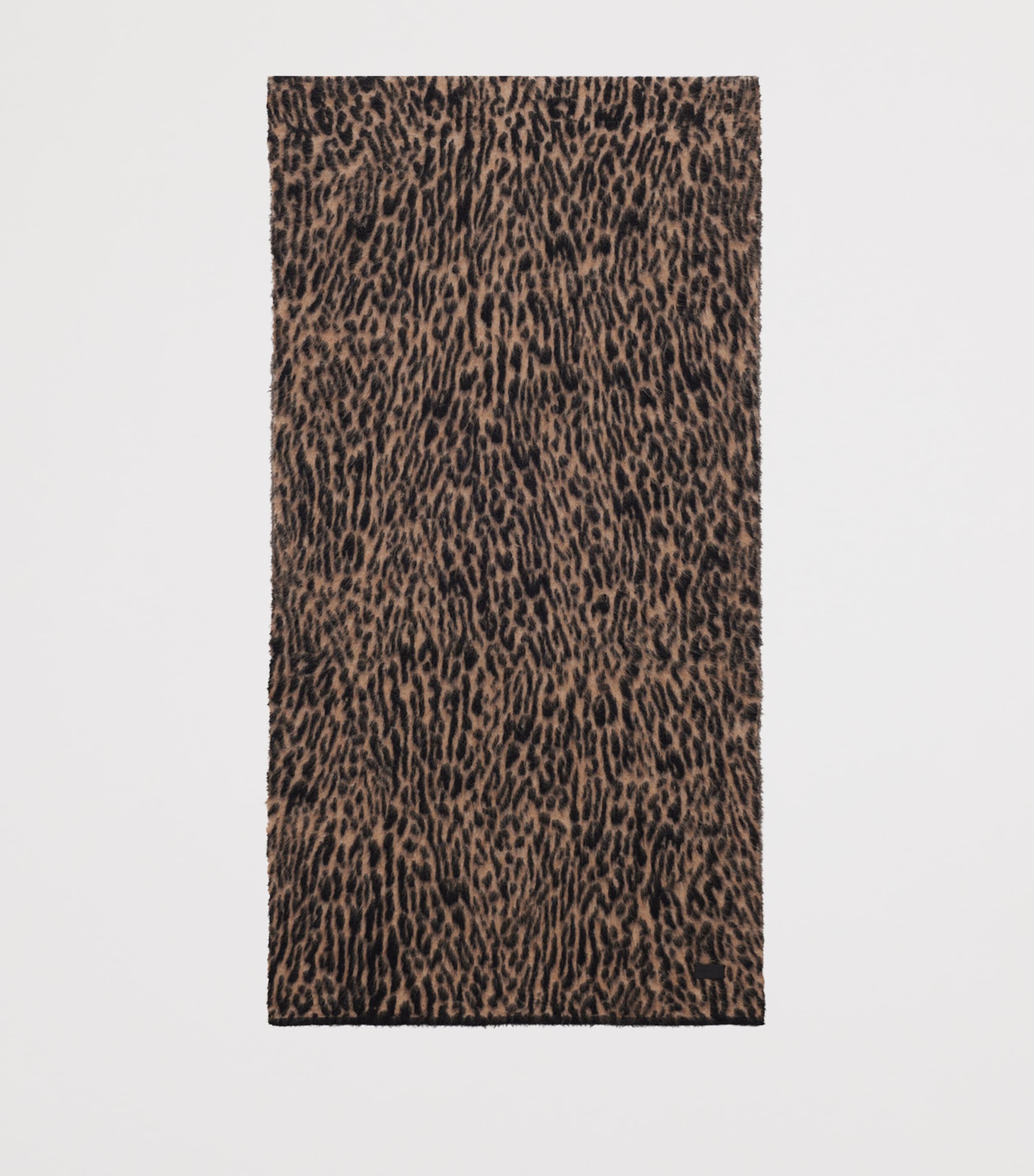 Mohair-Blend Leopard Print Square Scarf 9760 Image 2