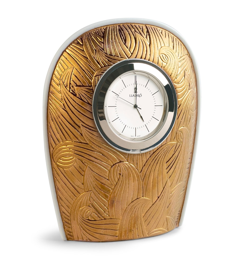 Lladró Mirage Clock White & Gold Image 1