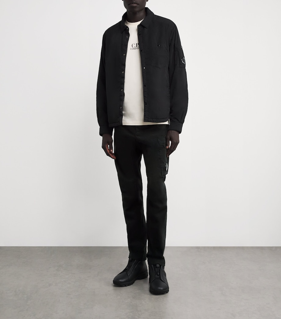 Stretch-Cotton Cargo Trousers 999 BLACK Image 2