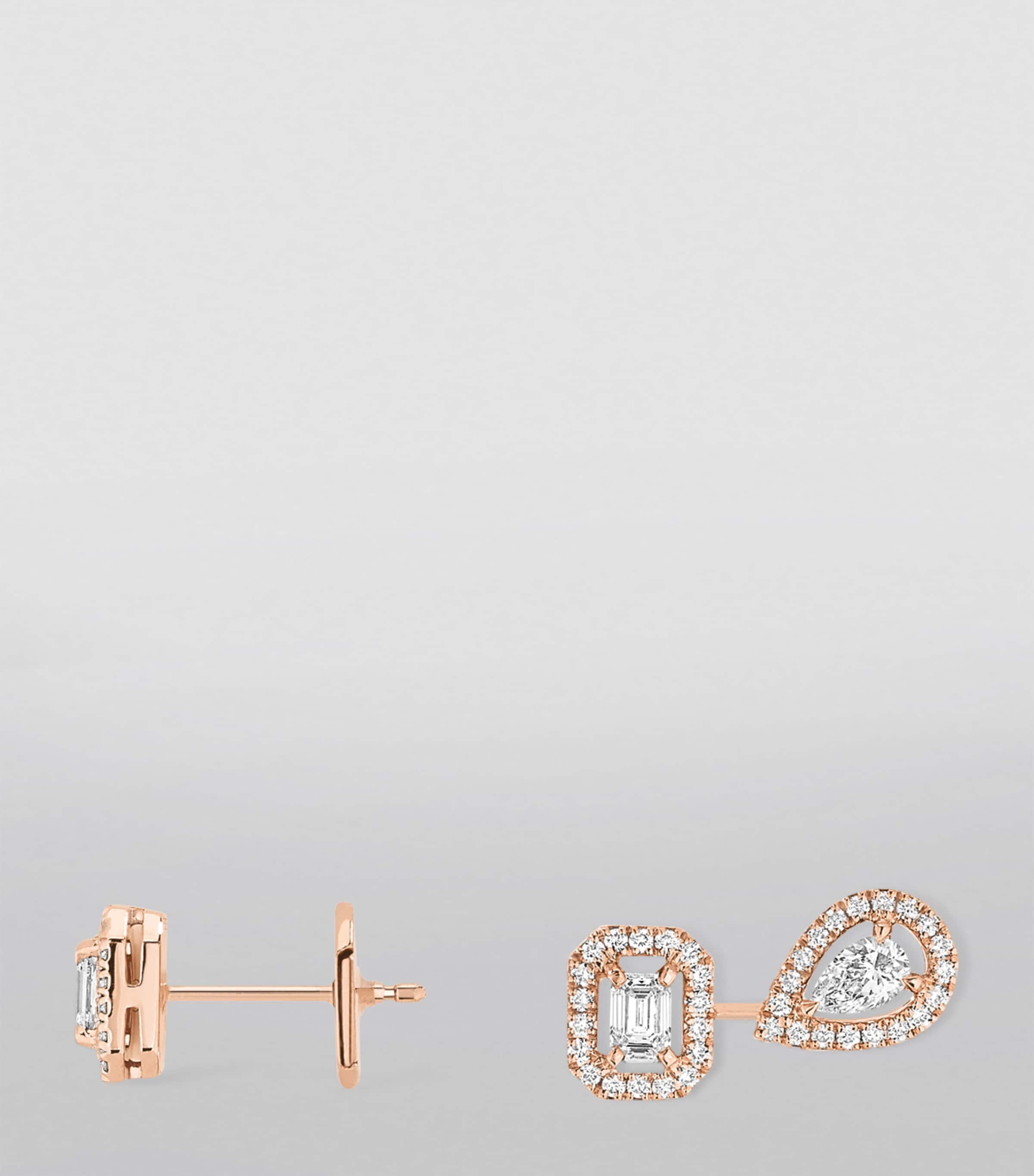 Pink Gold and Diamond My Twin 1+2 Earrings PINK GOLD Image 2