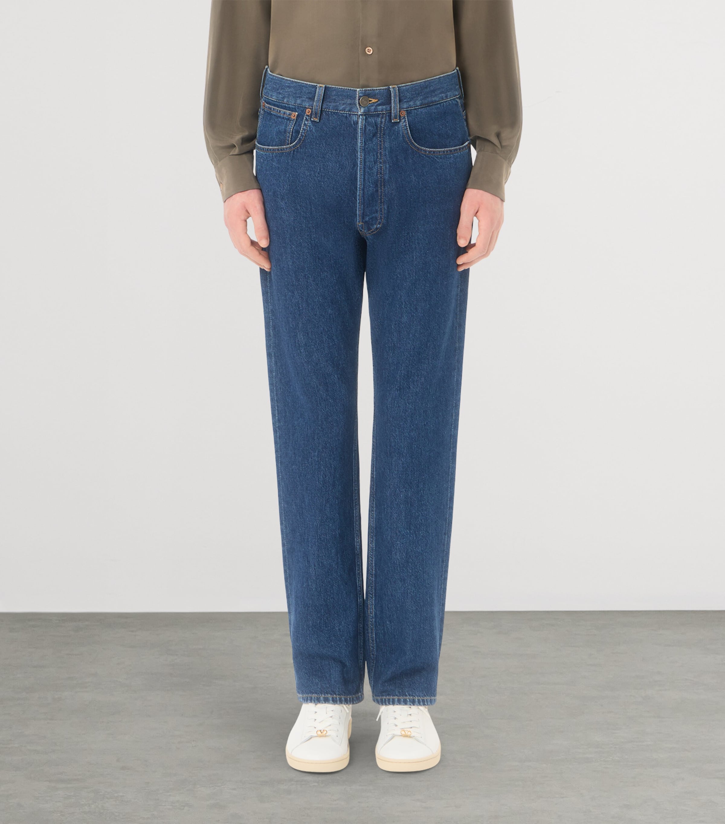 Valentino Mens VGold Straight Jeans Image 3