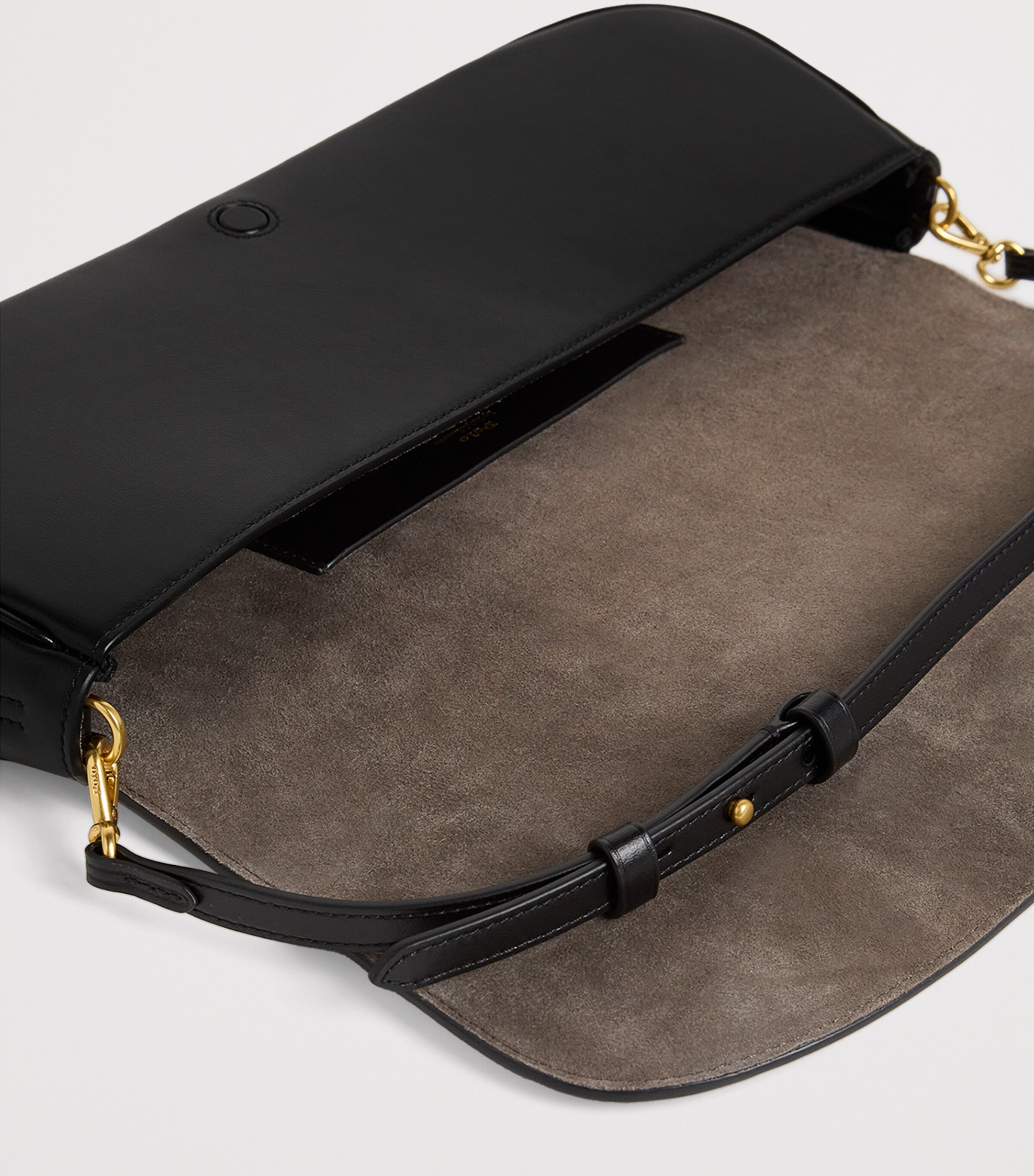 Polo Ralph Lauren Leather Bellport Clutch Bag Black Image 4