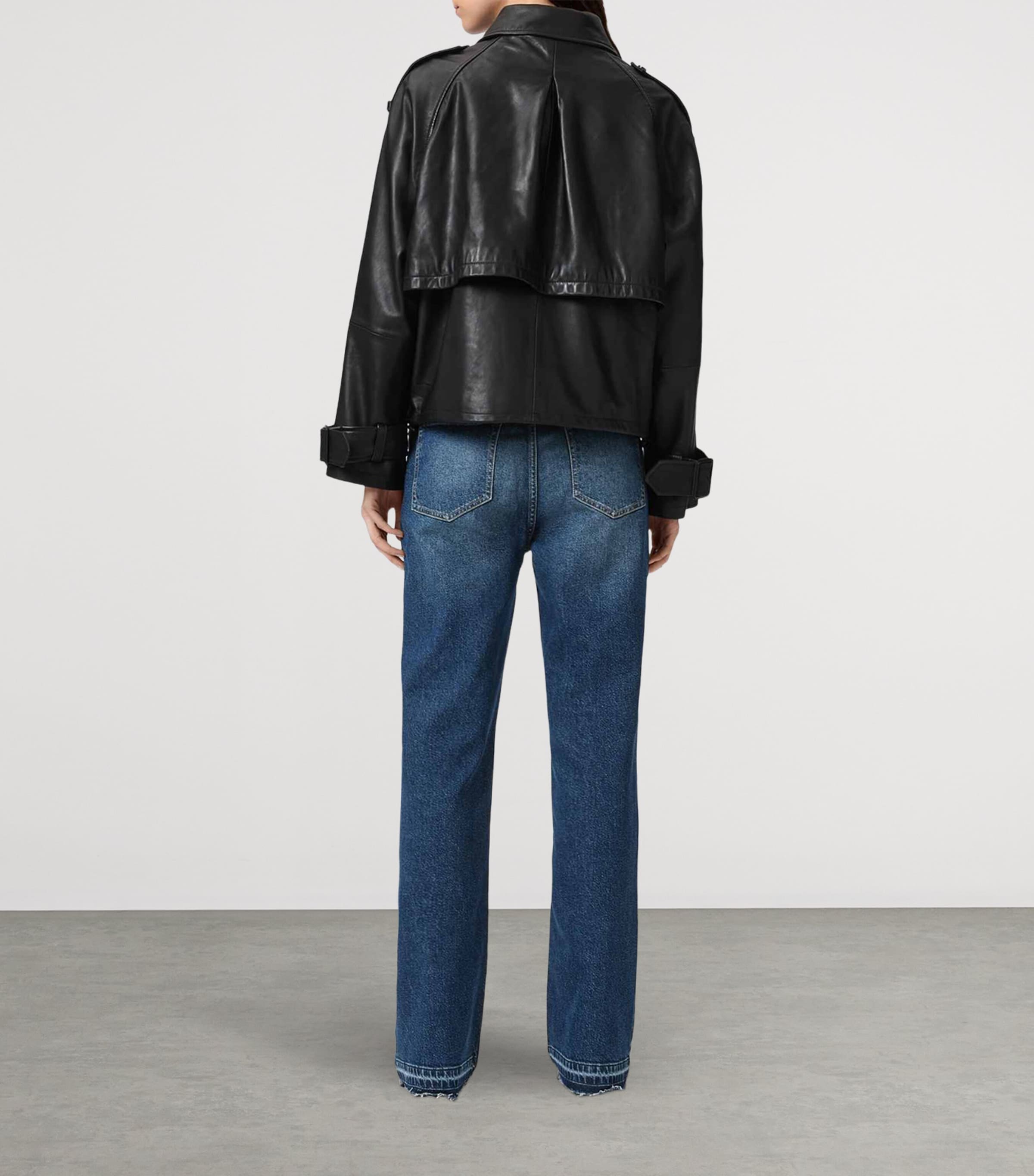 AllSaints Womens Bootcut Fable Mid-Rise Jeans Mid Indigo Image 6