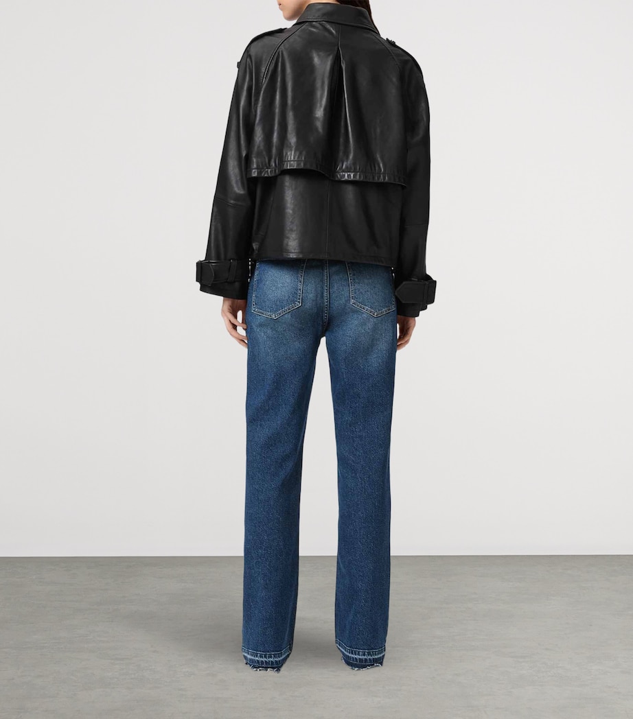 AllSaints Womens Bootcut Fable Mid-Rise Jeans Mid Indigo Image 6