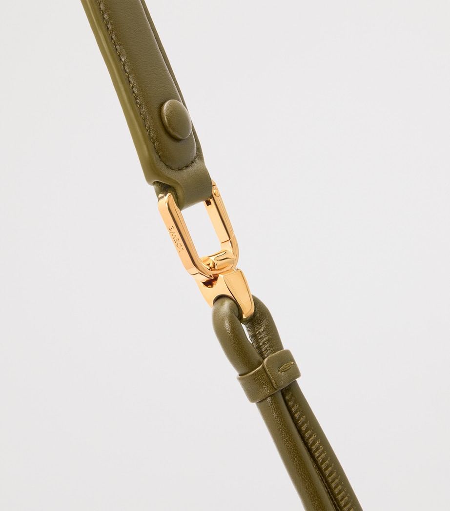 Large Leather Madrid Shoulder Bag OLIVE Image 14