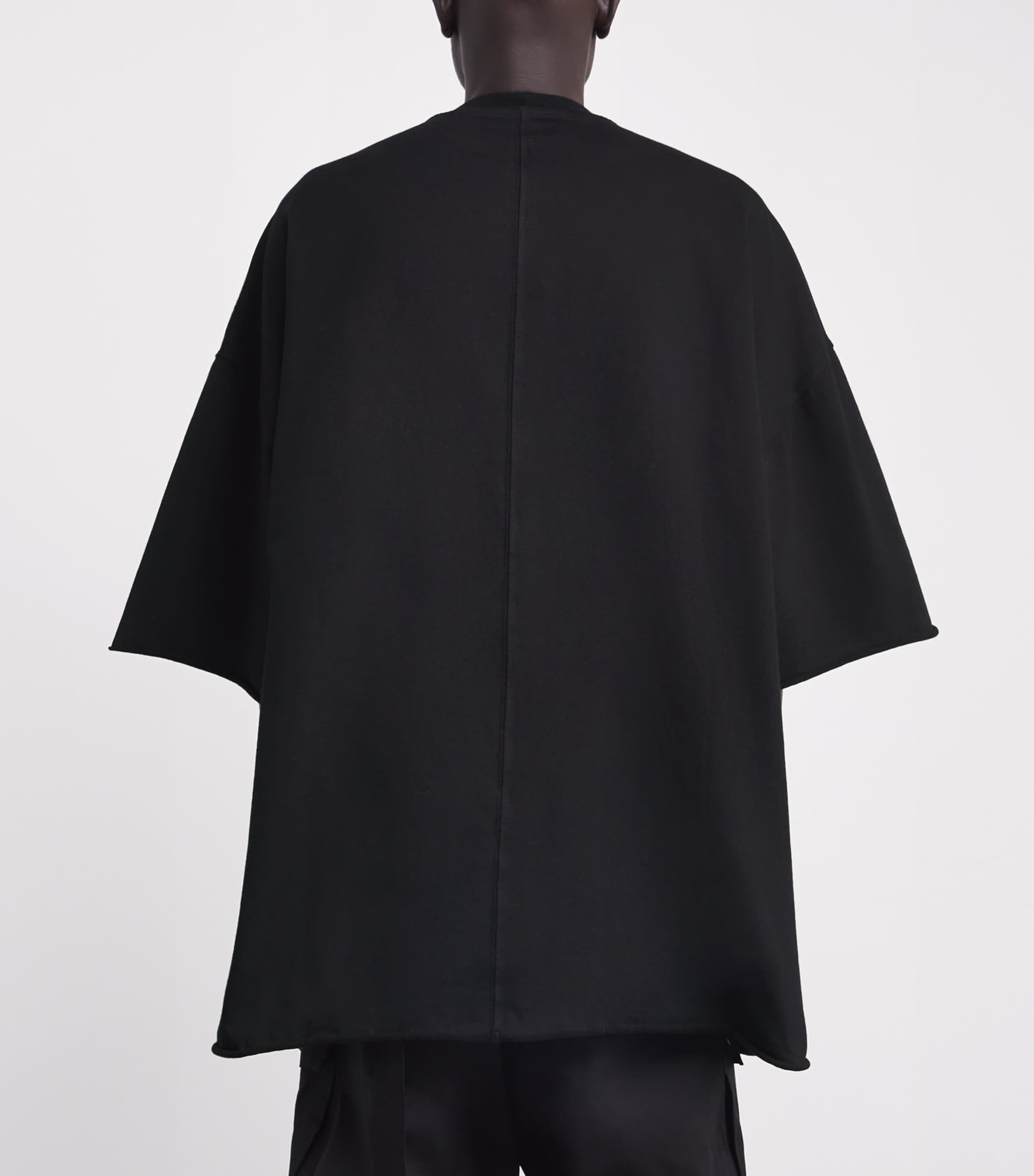Rick Owens Mens Cotton Tommy T-Shirt Black/ Image 4