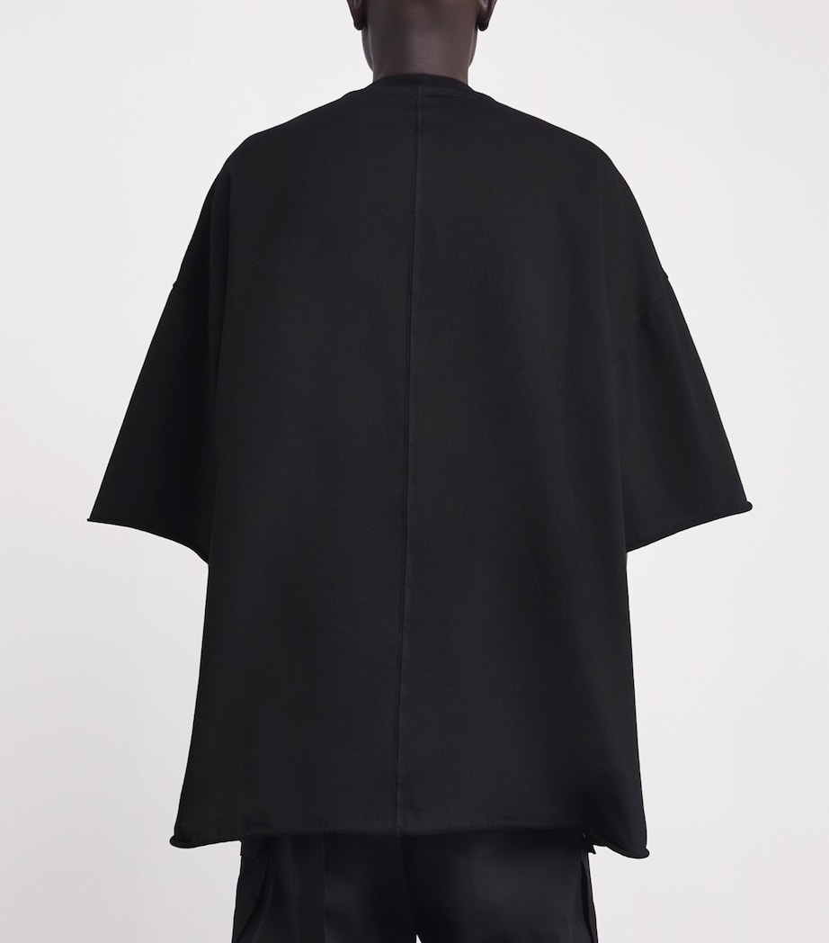 Rick Owens Mens Cotton Tommy T-Shirt Black/ Image 4