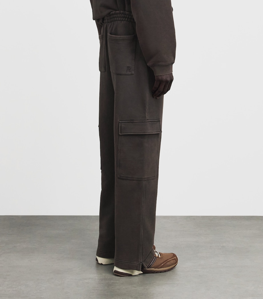 Represent Mens Cotton Initial Cargo Sweatpants Coffee Image 5