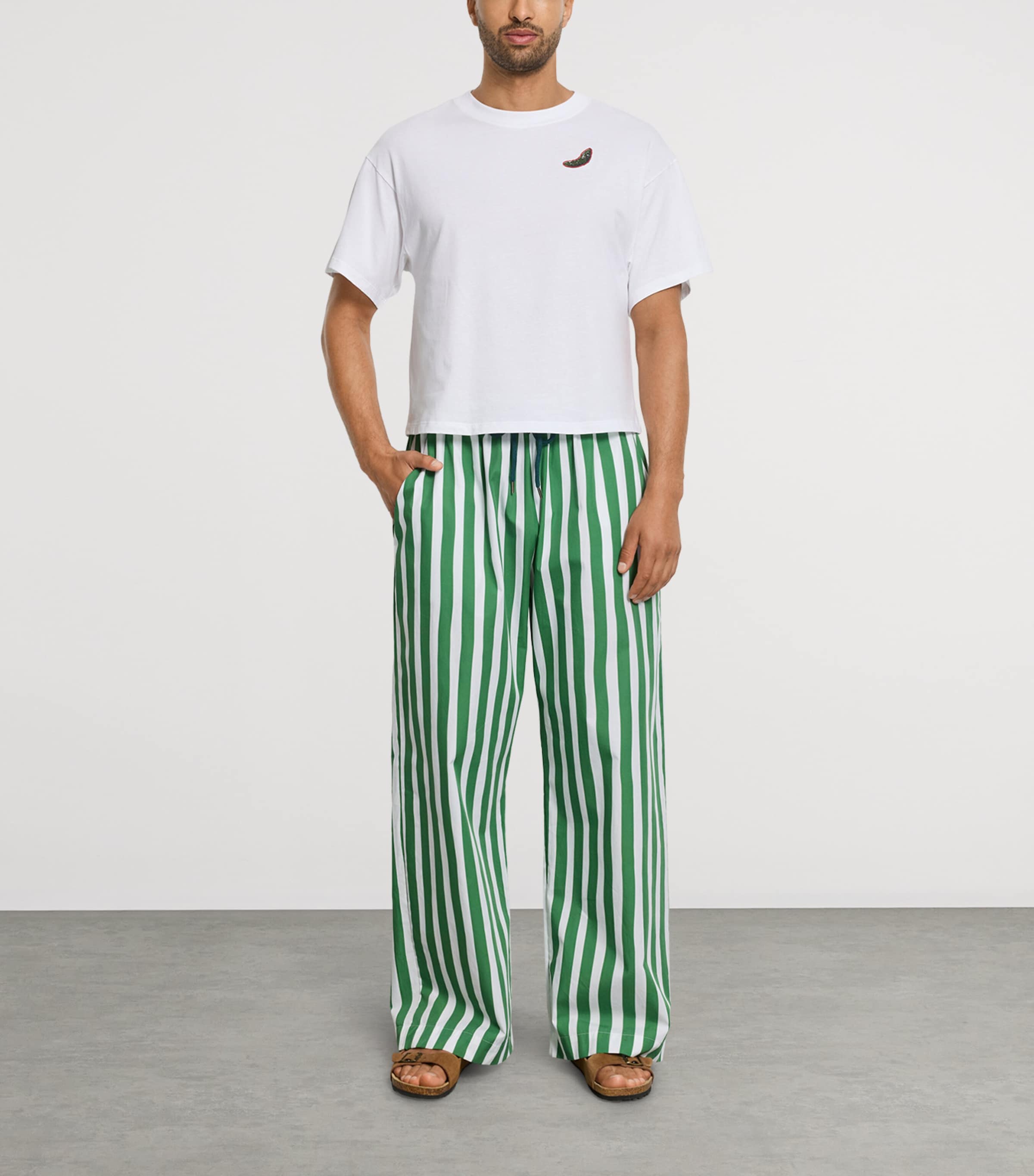 Hanro Womens x Charlotte Adam Stripe Lounge Trousers Souvenir Stripes Image 4