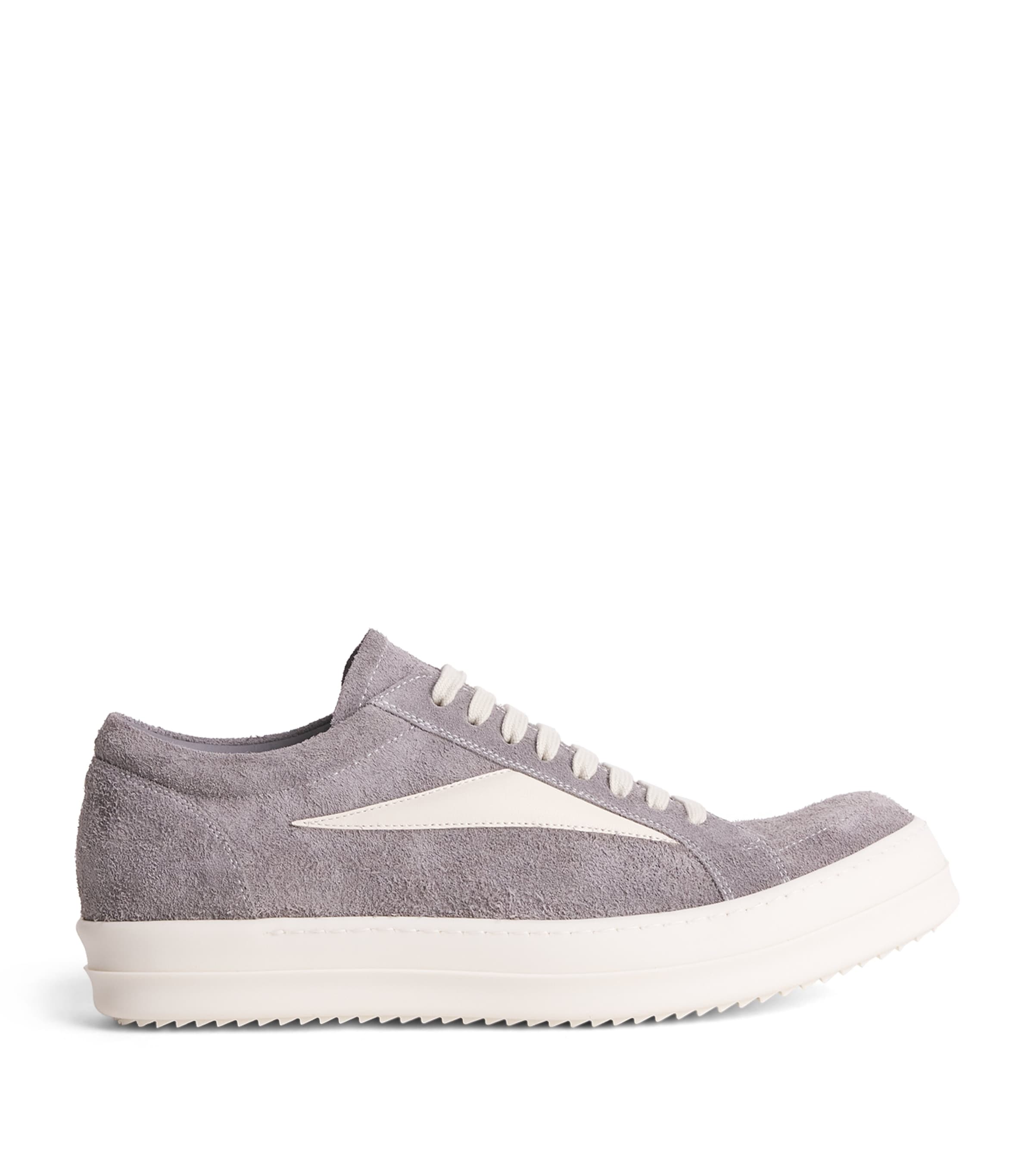 Rick Owens Suede Vintage Sneakers Steel/milk Image 1