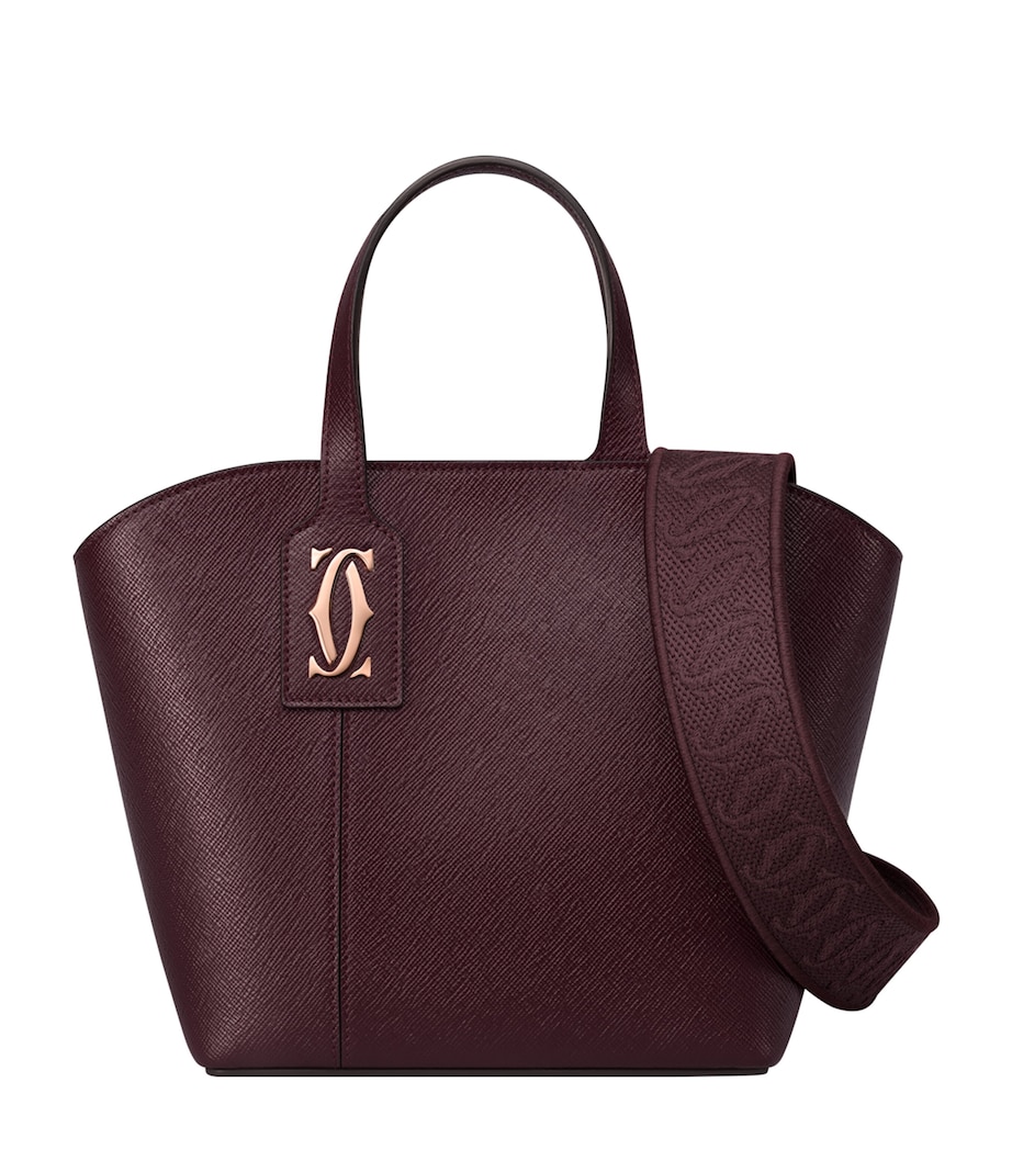 Cartier Mini Leather C de Cartier Tote Bag Grape Image 1