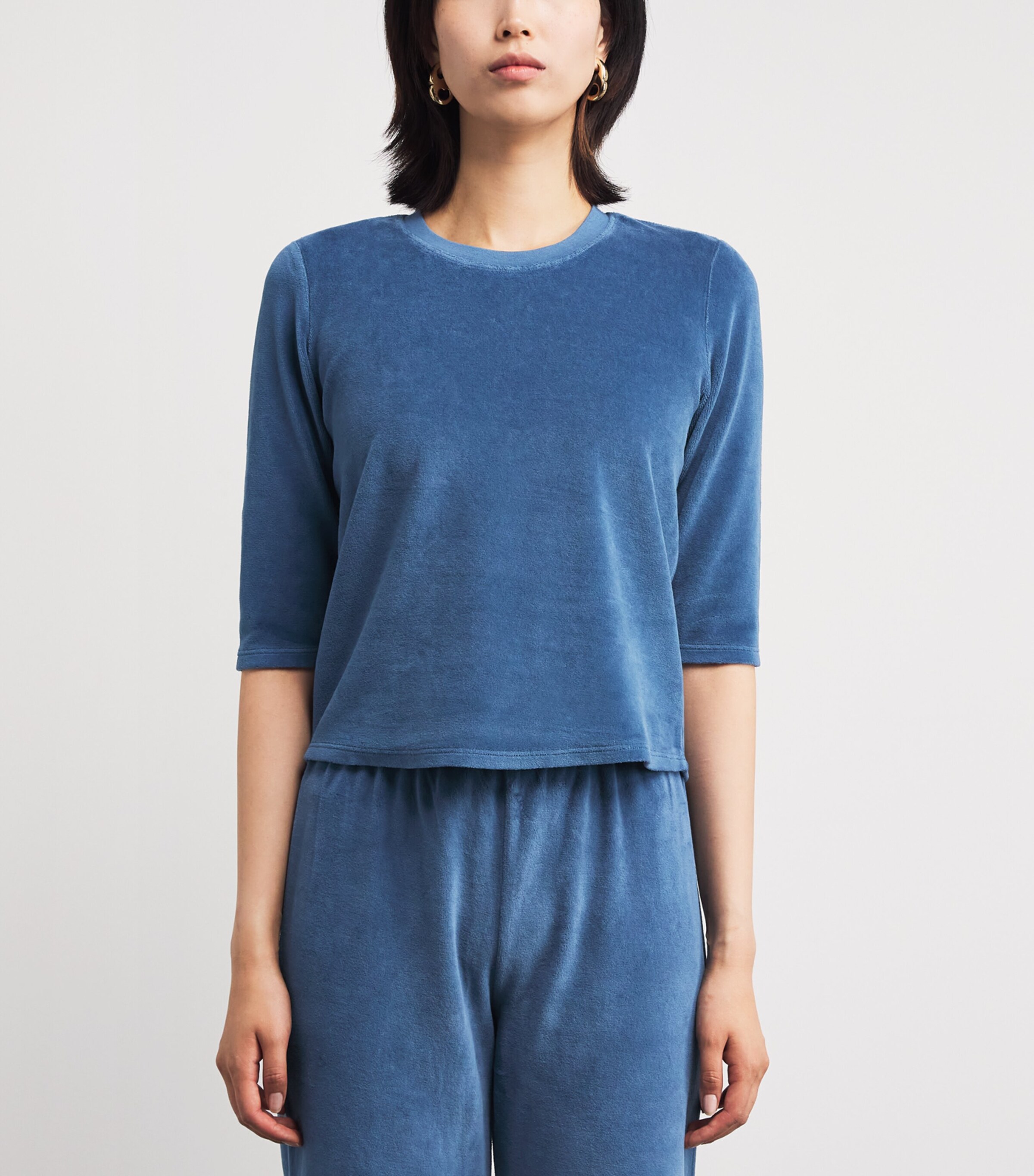 Suzie Kondi Womens Cotton-Blend Corfu T-Shirt Provence Blue Image 3